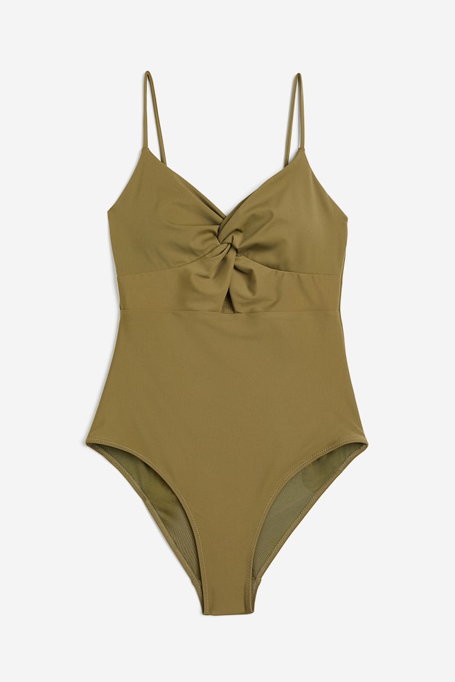 Shaping swimsuit - Khaki green - 2