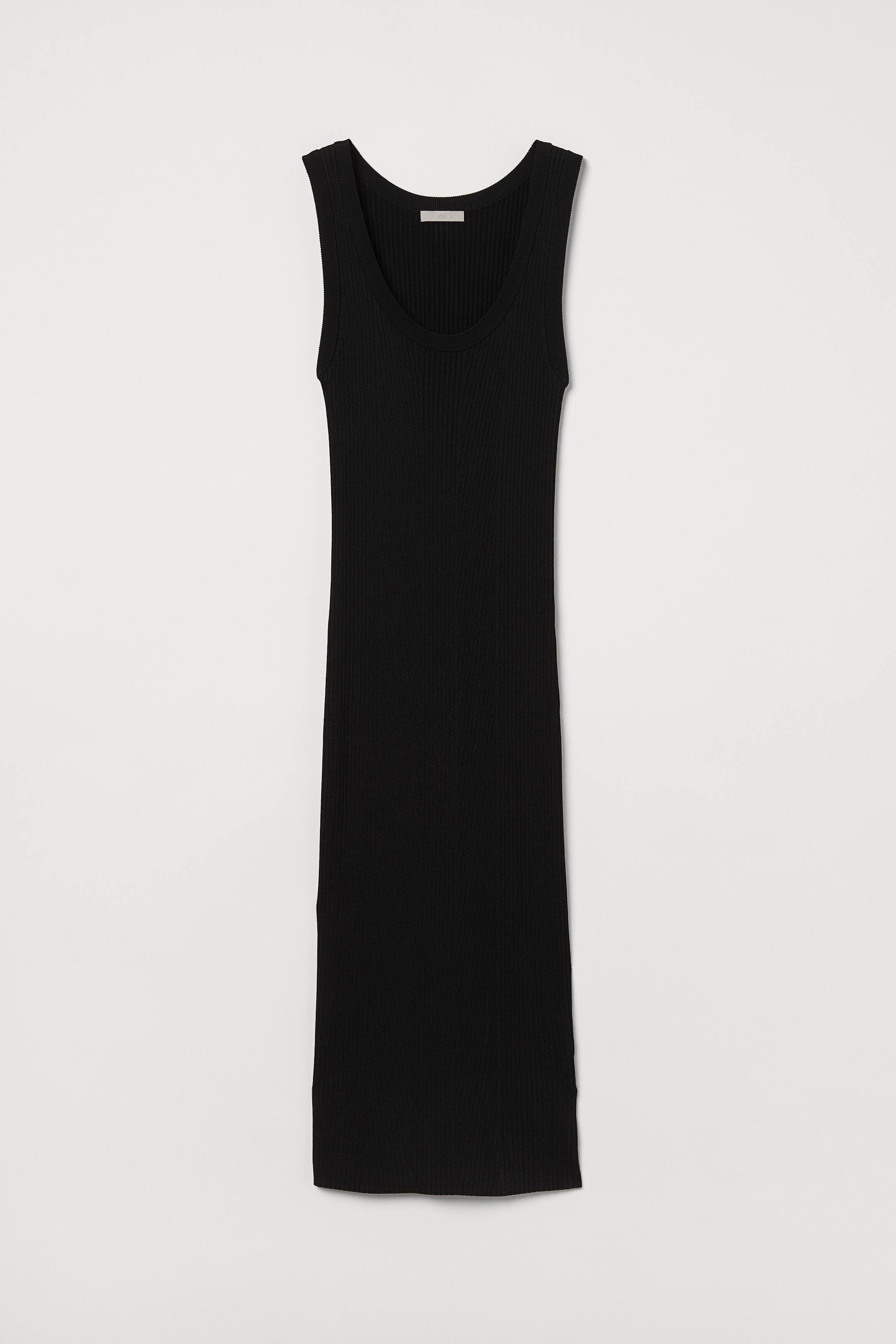 Ribbed Dress - Black - Ladies | H&M US