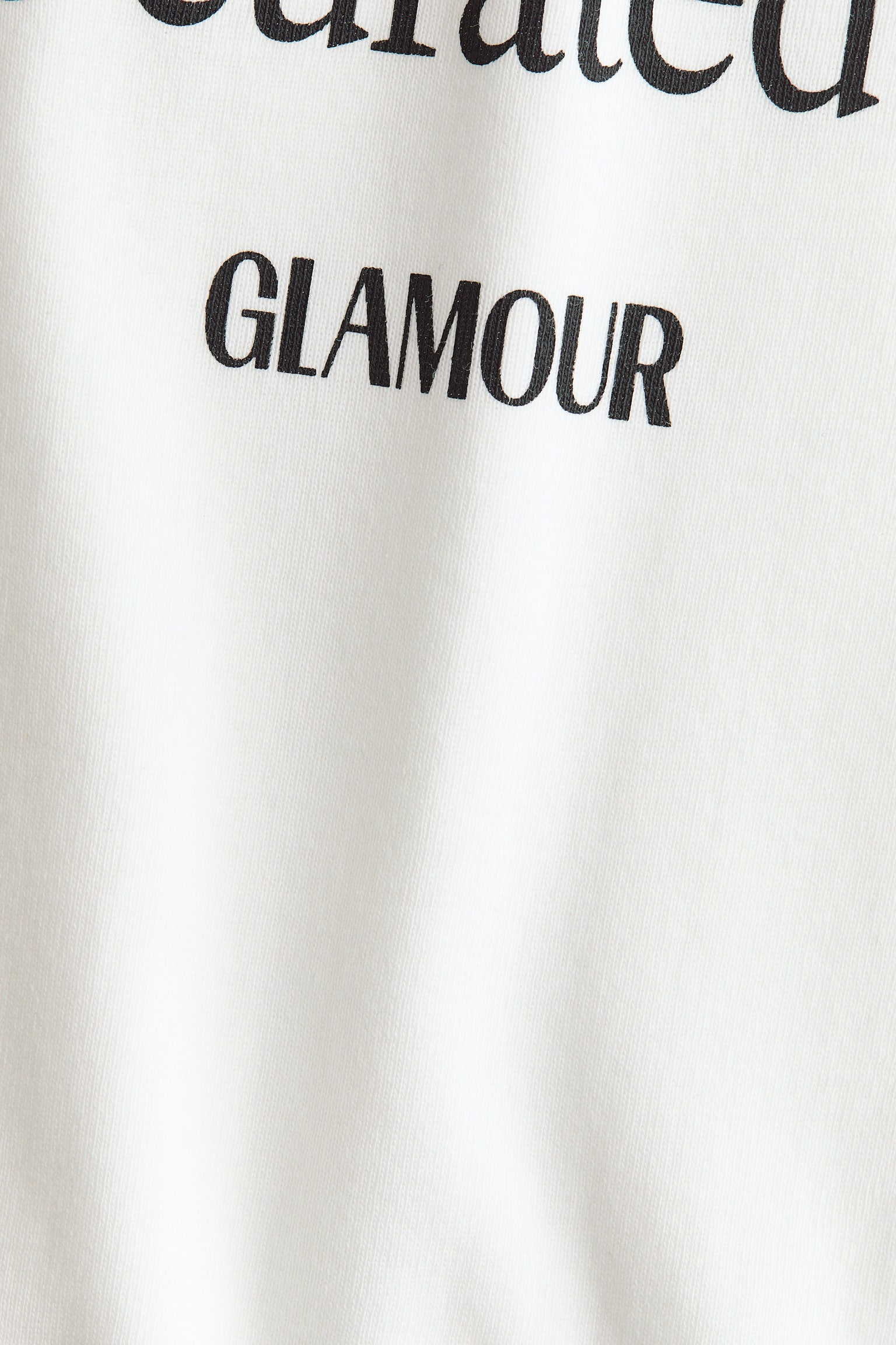 Женская футболка H&M Cotton T-Shirt with Printed Motif, цвет: Слоновая кость — фото 6