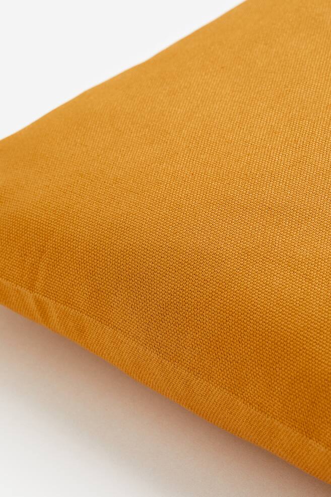 Cotton canvas cushion cover - Mustard yellow/White/Dark grey/Beige - 2