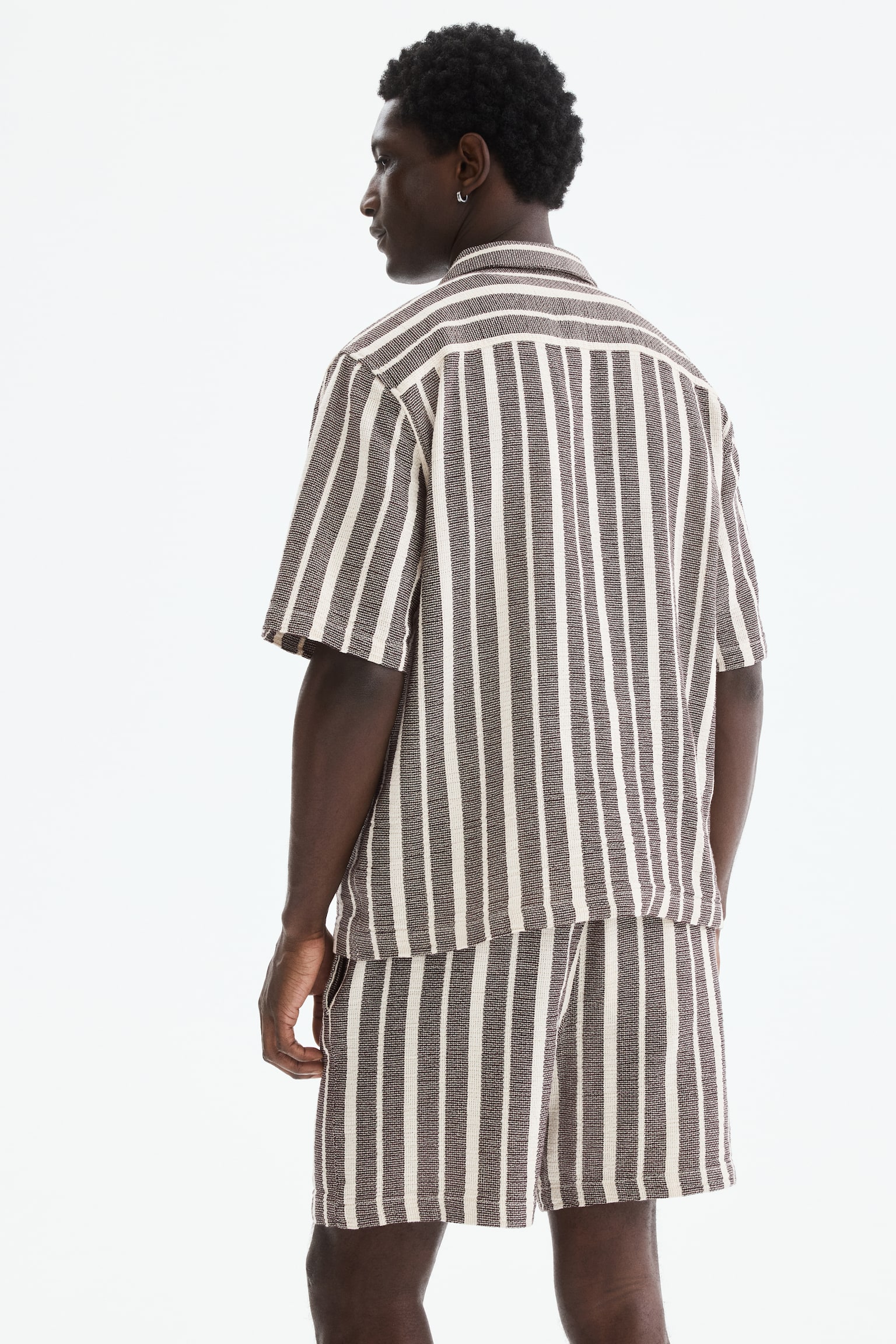 Quần short Regular Fit - Màu nâu/Kẻ/Cream/Striped/Dark green/Striped/Màu đen/Kẻ - 6