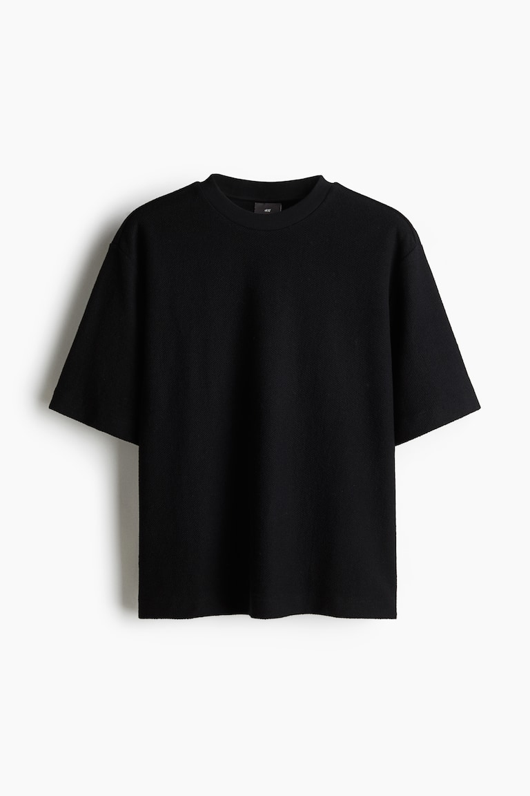 Maglia T Shirt Nere Cotone Maglia Nera Oversize Uomo T-shirt In