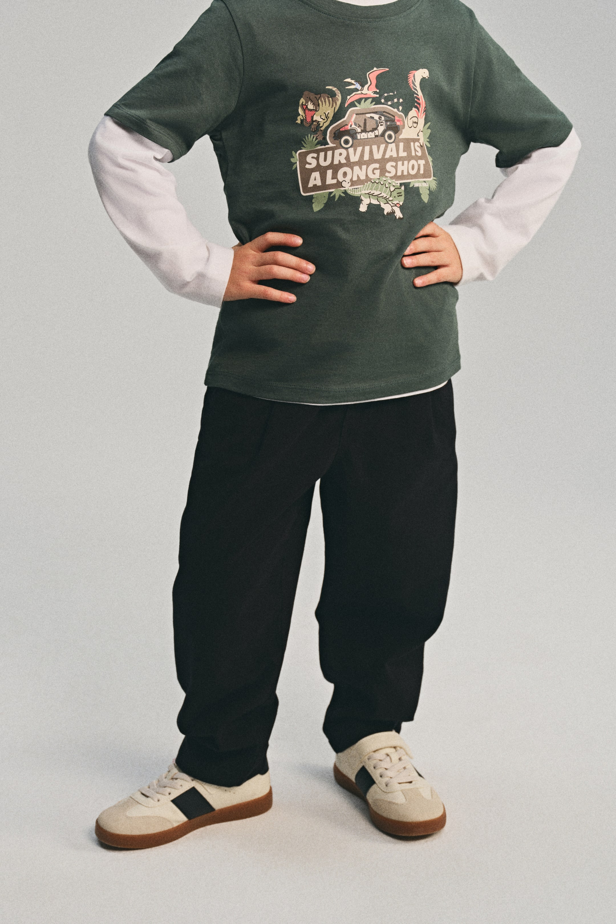 拡大画像を表示: コットンツイルジョガーパンツ - ブラック - Kids | H&M JP 3