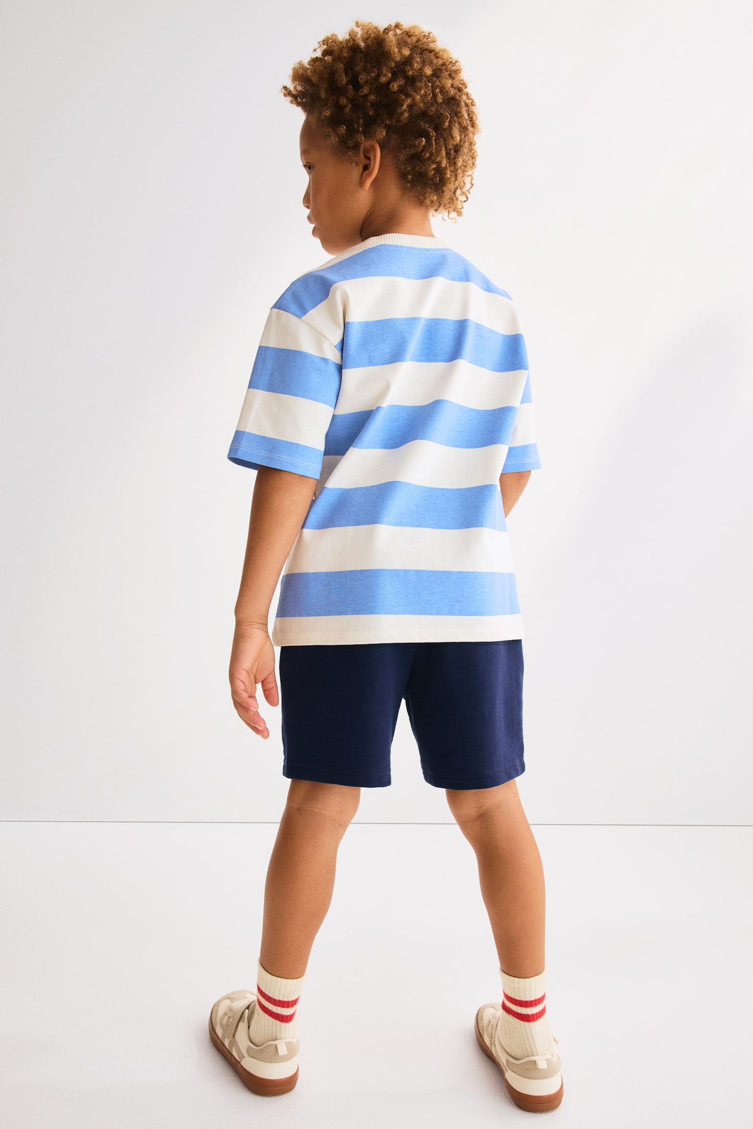 Sweatshort - Donkerblauw/New York/Beige - 3