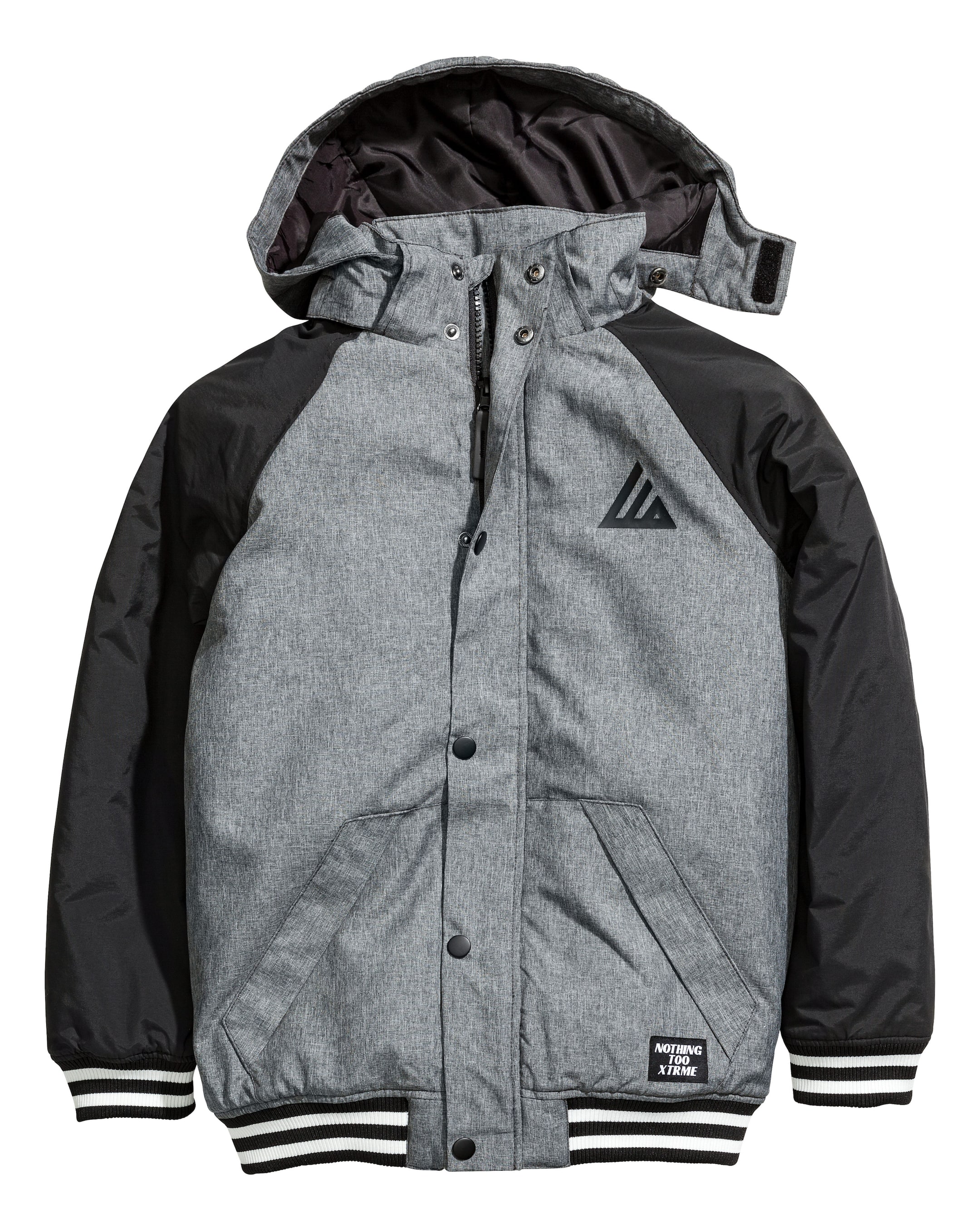 Größeres Bild ansehen: Wattierte Jacke - Graumeliert/Schwarz - Kids | H&M DE 1