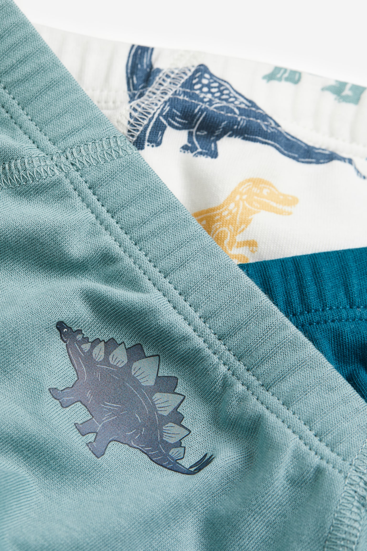 7-pack Cotton Boys’ Briefs - Teal/Dinosaurs/Dusty blue/Dinosaurs - 2