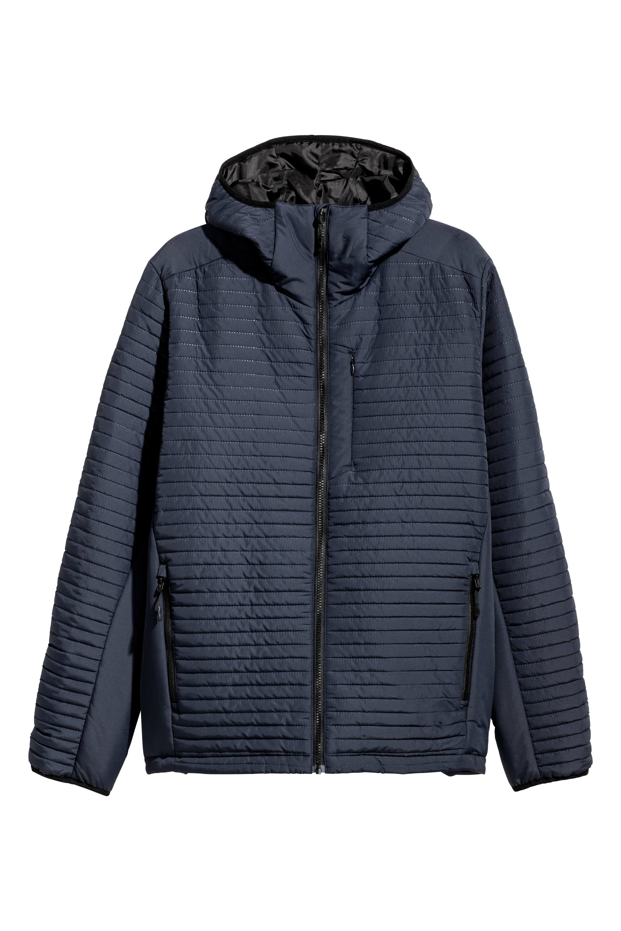 View larger image: Quilted outdoor jacket - Dark blue - Men | H&M GB 1
