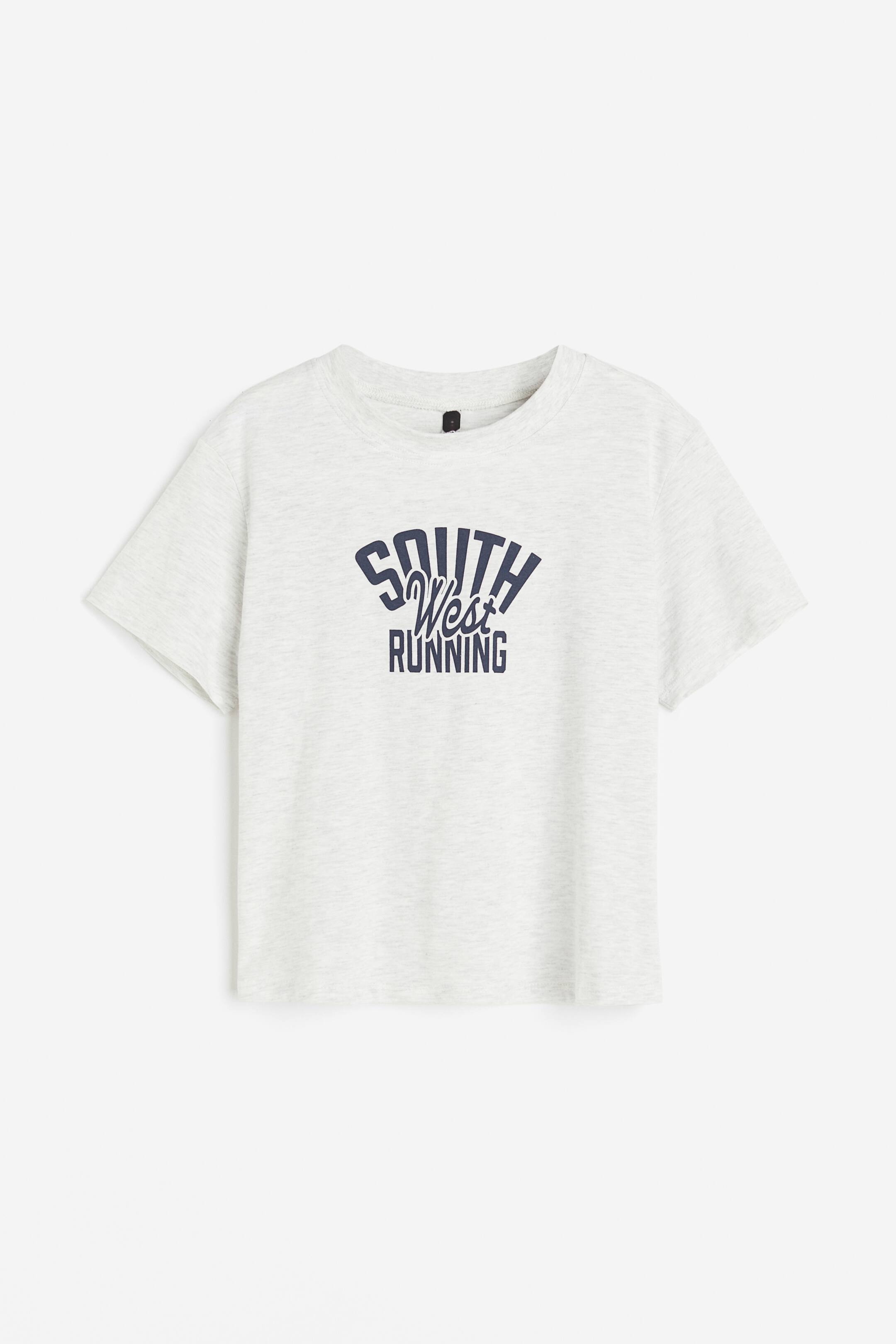 Xem ảnh lớn hơn: Áo thun hoạ tiết - Màu xám nhạt đốm/Southwest - Ladies | H&M VN 1
