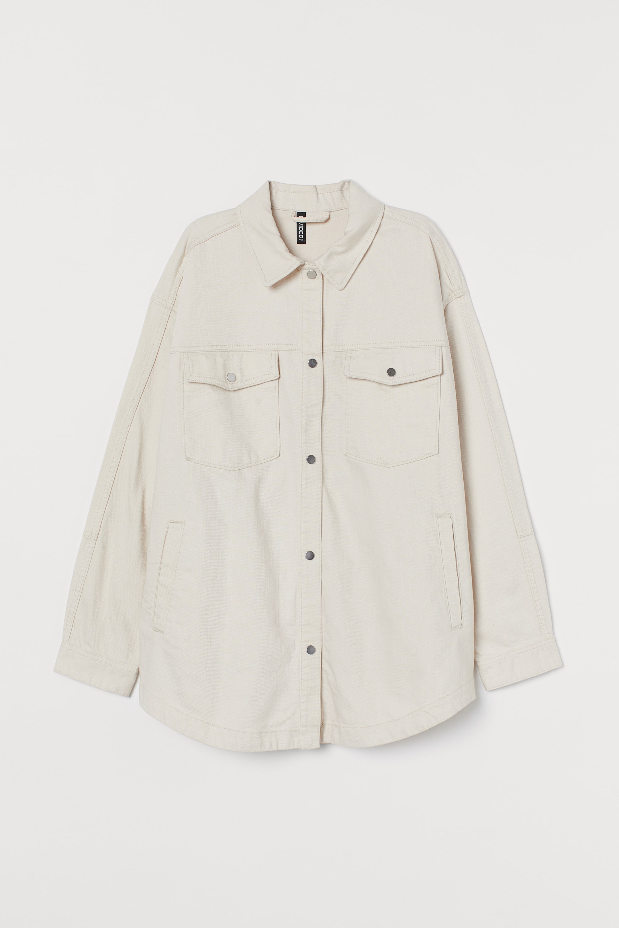 Beige Oversized Shirt Jacket H&m Oversized Shacket Light Beige