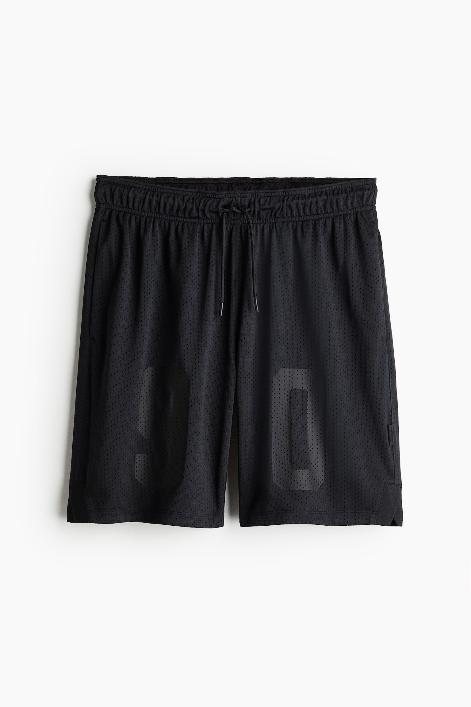 Long Activewear Shorts In DryMove™ - Black/Black/White - 2