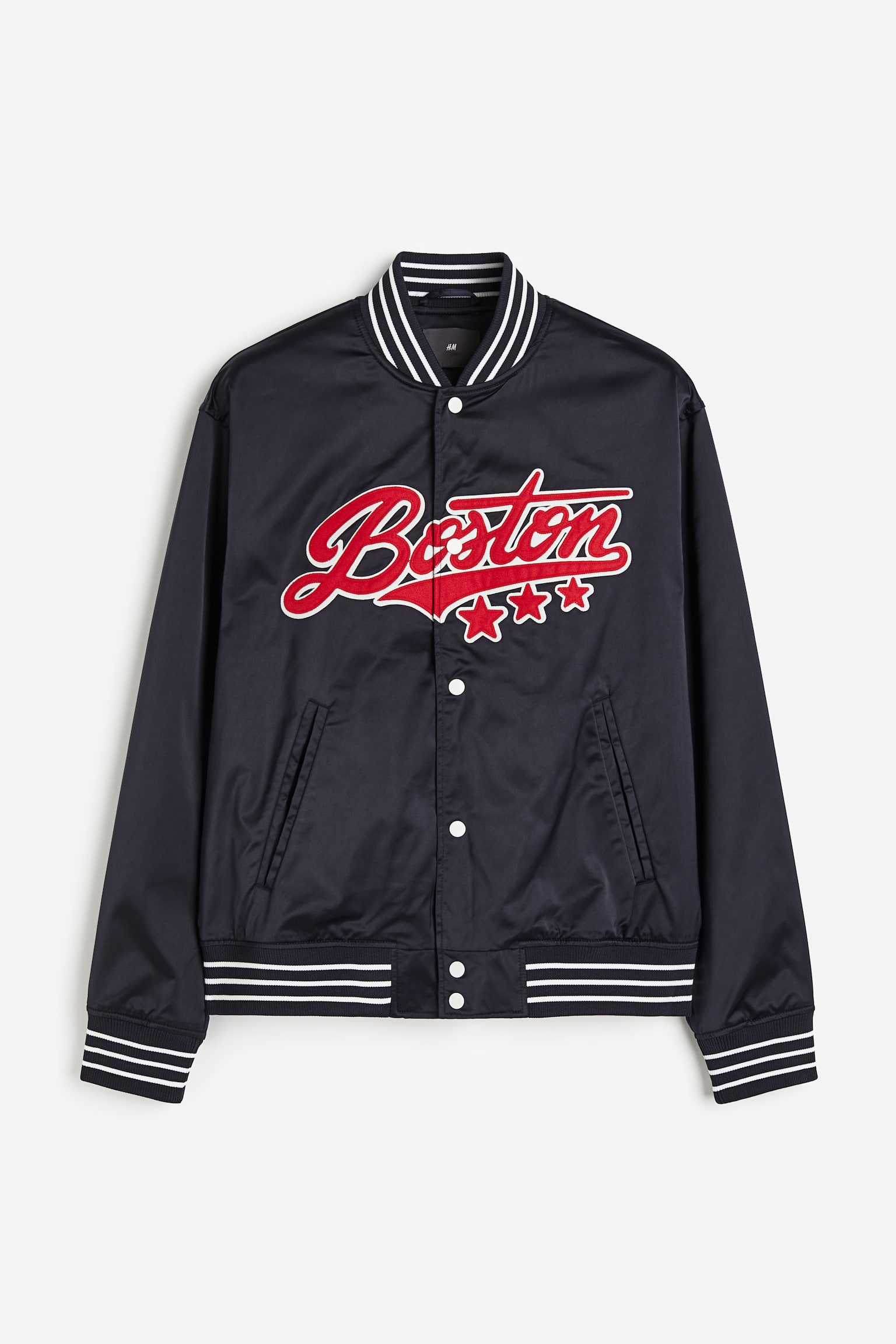 Satin Baseball Jacket - Dark blue/Boston/Black/Harlem - 2