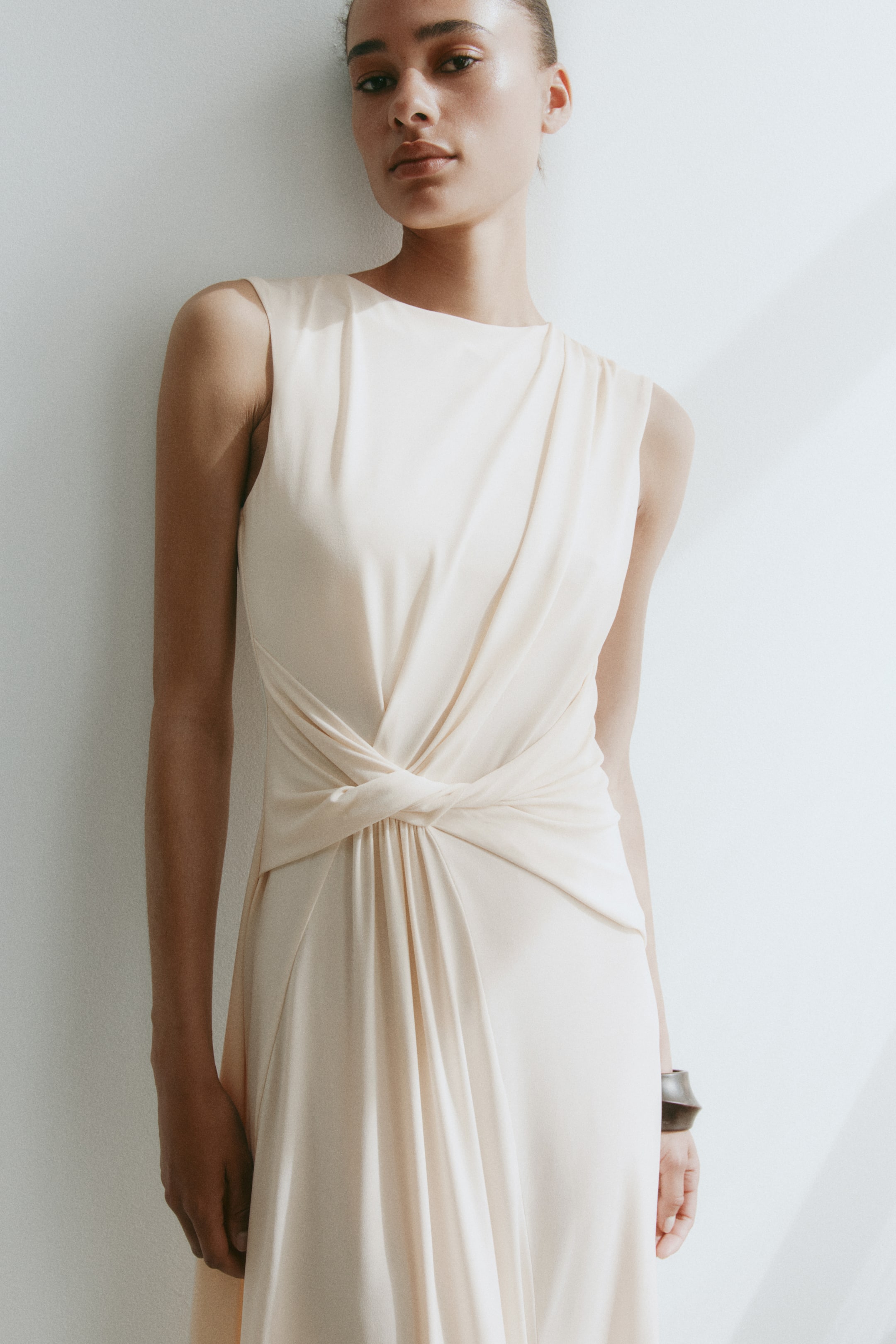 Asymmetric Twist-Detail Dress