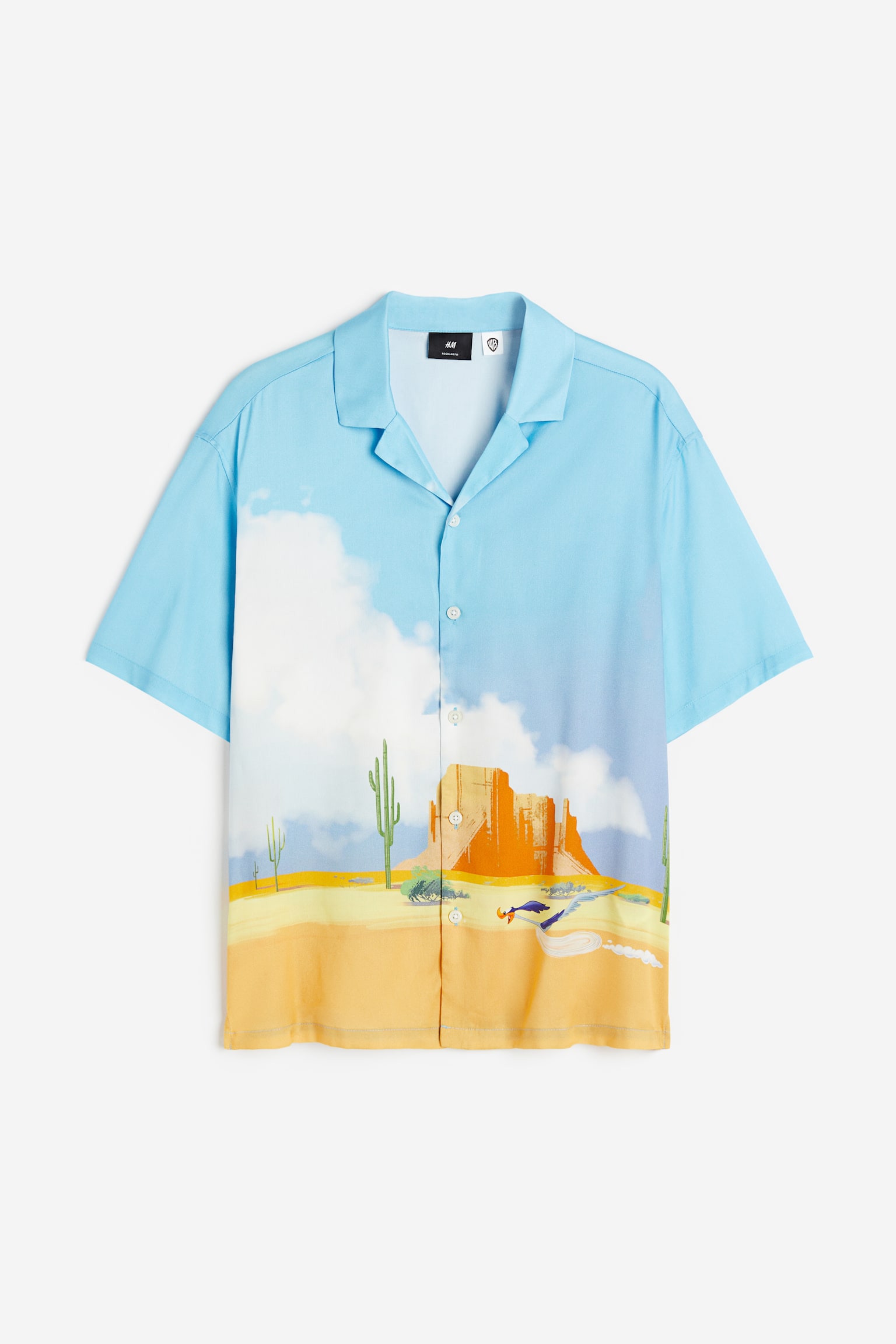 Loose Fit Printed resort shirt - Light blue/Looney Tunes - 1