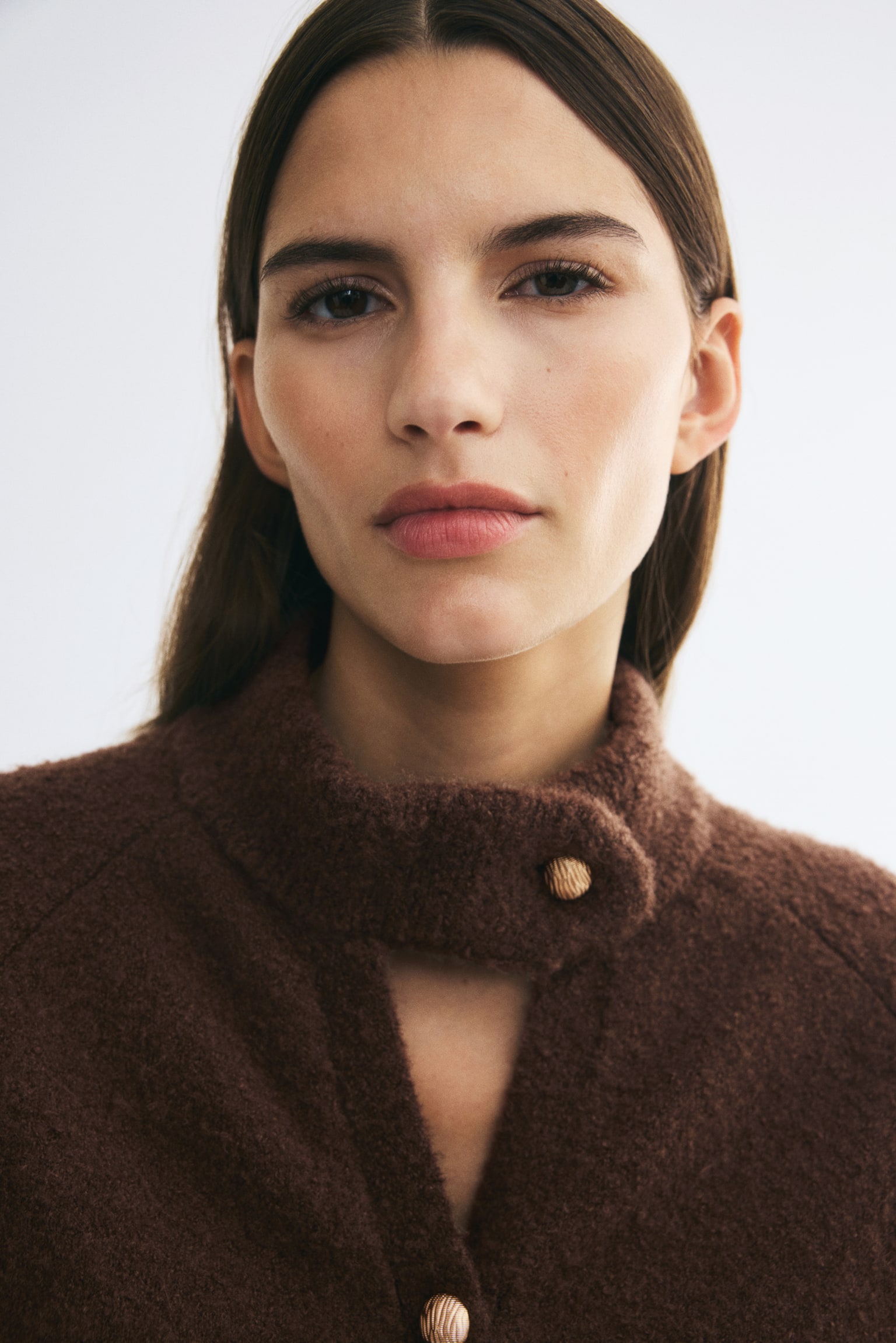 Женский кардиган H&M Oversized bouclé-knit, цвет: Коричневый — фото 3