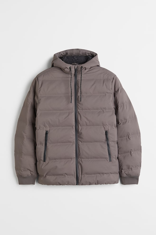 Water-repellent puffer jacket - Grey/Black/Dark greige - 1
