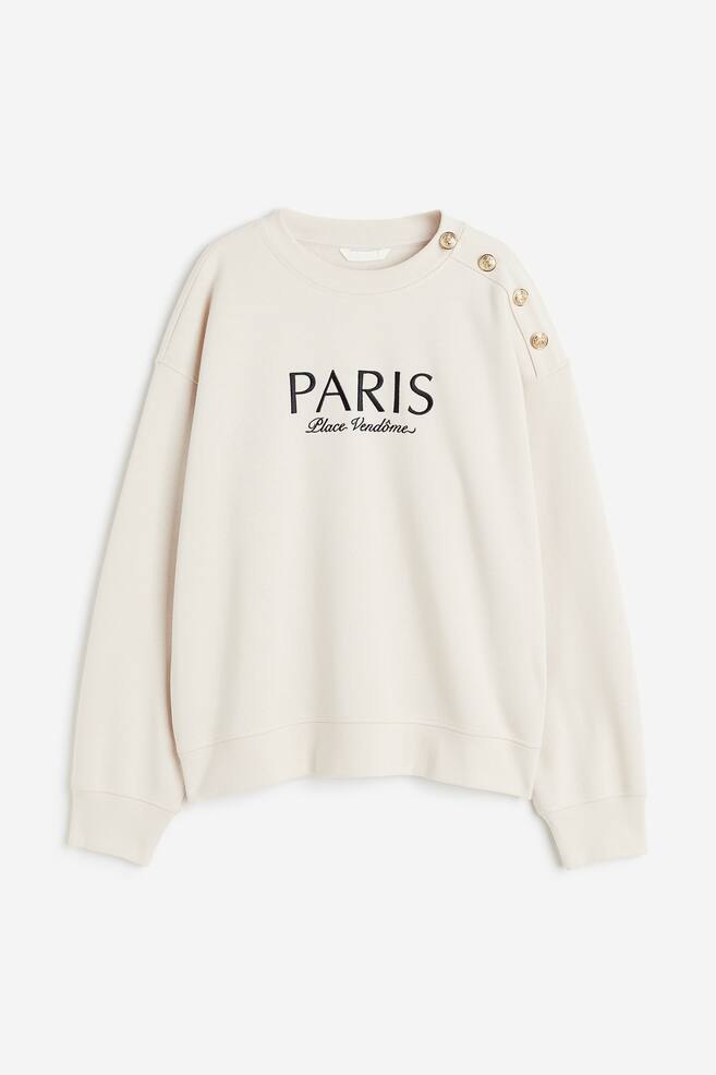 Sweatshirt - Light beige/Paris/Light grey marl/Lipstick/Neon green/White/Bow/dc/dc/dc - 2