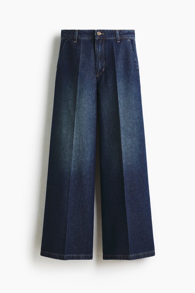 Super Wide High Jeans - Dunkles Denimblau/Denimblau/Ausgewaschenes Schwarz - 1
