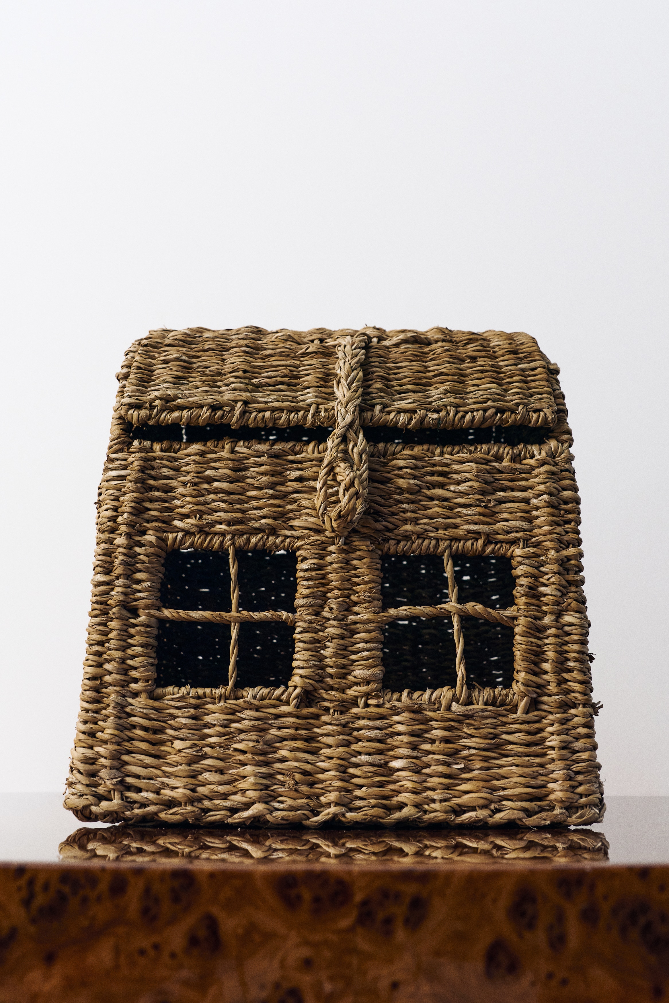 House-Shaped Storage Basket - Beige