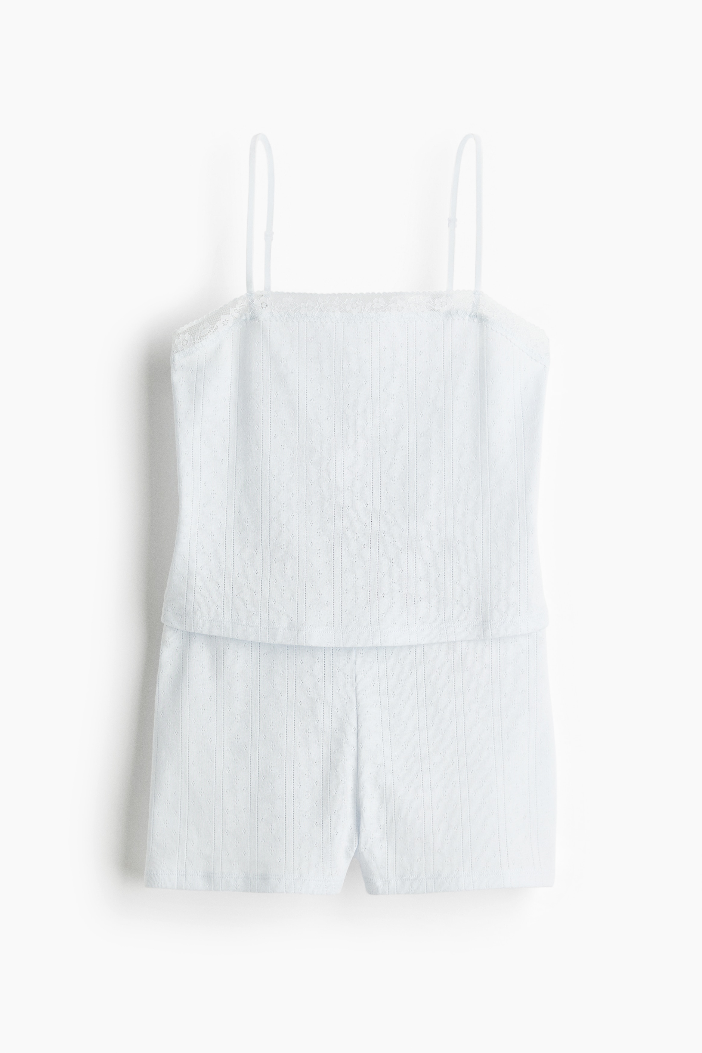 Pointelle Pyjama Set - Pale blue