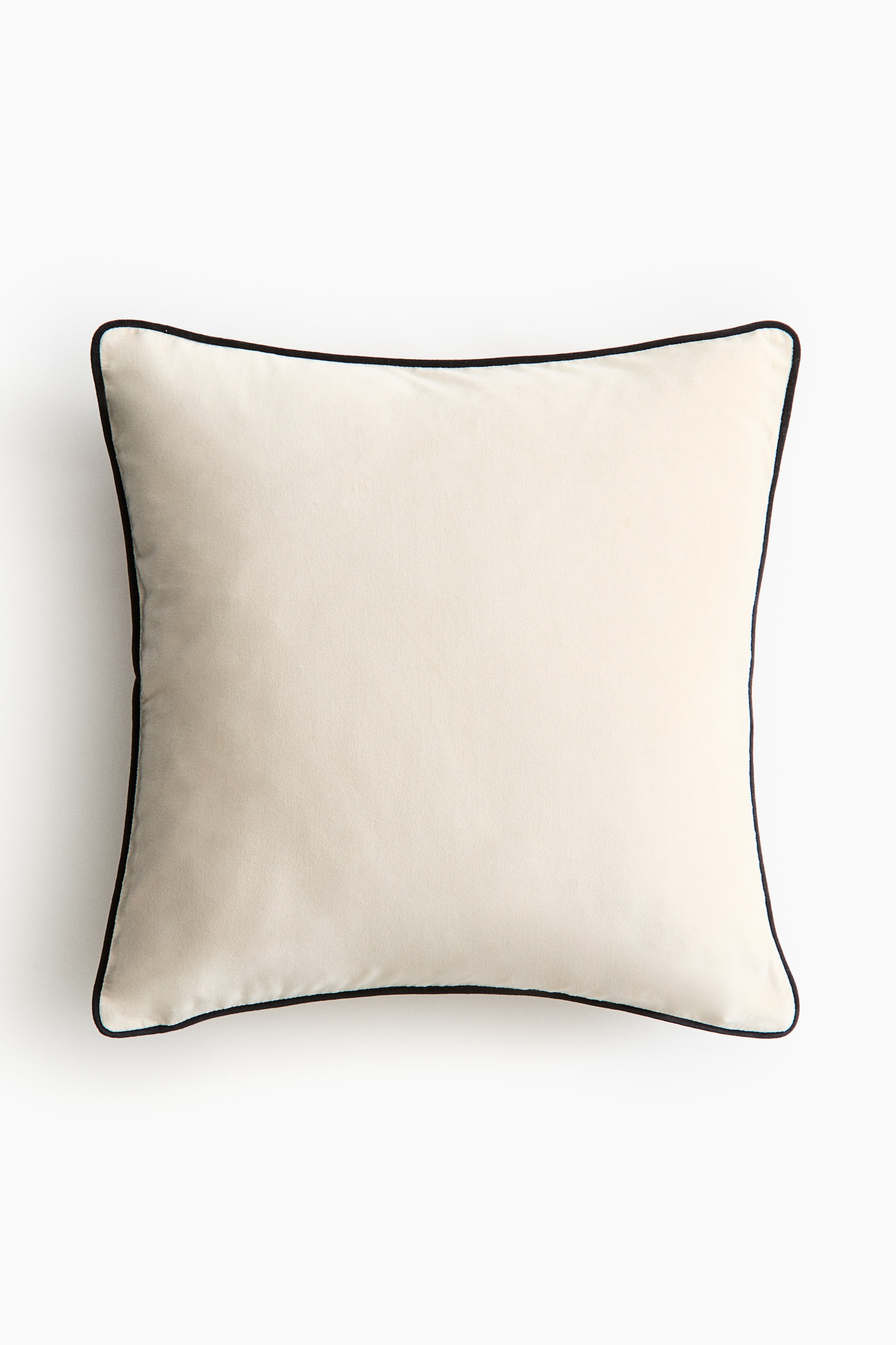 Prikaži veću sliku: Jastučnica od somota s ukrasnim paspulom - Svetlobež/smeđa - Home All | H&M RS 3