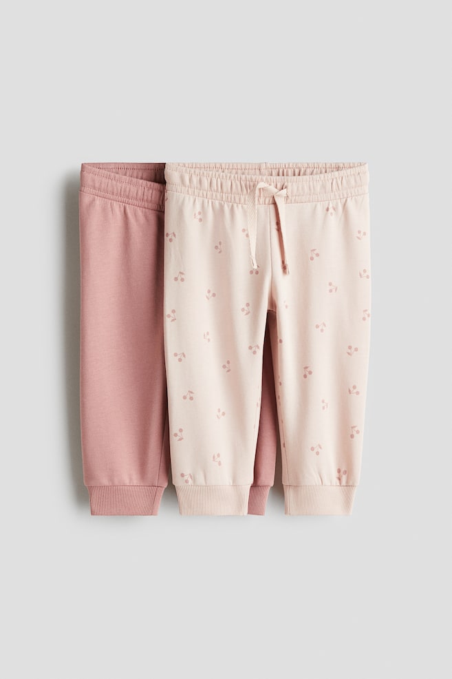 2-pack Joggers - Pink/cherries/Black/light gray melange/Beige/natural white melange/Light gray/navy blue striped/Light beige/brown/Light pink/cherries/Navy blue/light blue/Light dusty green/dark gray - 1