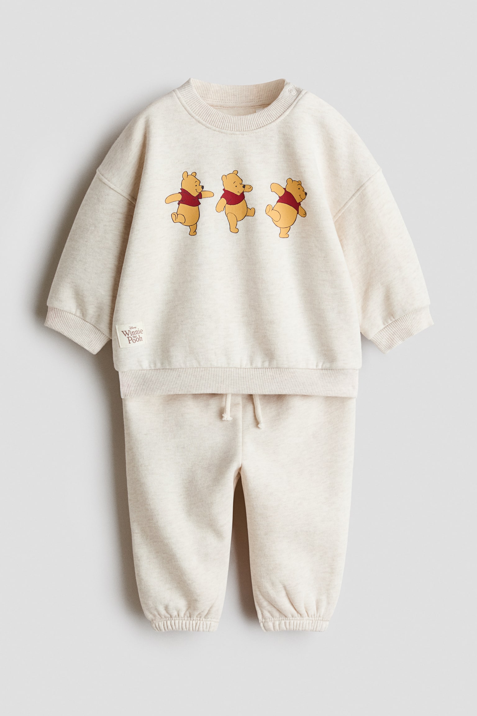 2-piece printed sweatshirt set - Light beige/Winnie the Pooh/Dark grey/The Lion King/Light grey/Mickey Mouse/Dark grey/Snoopy/Cream/The Lion King/Light grey/Mickey Mouse