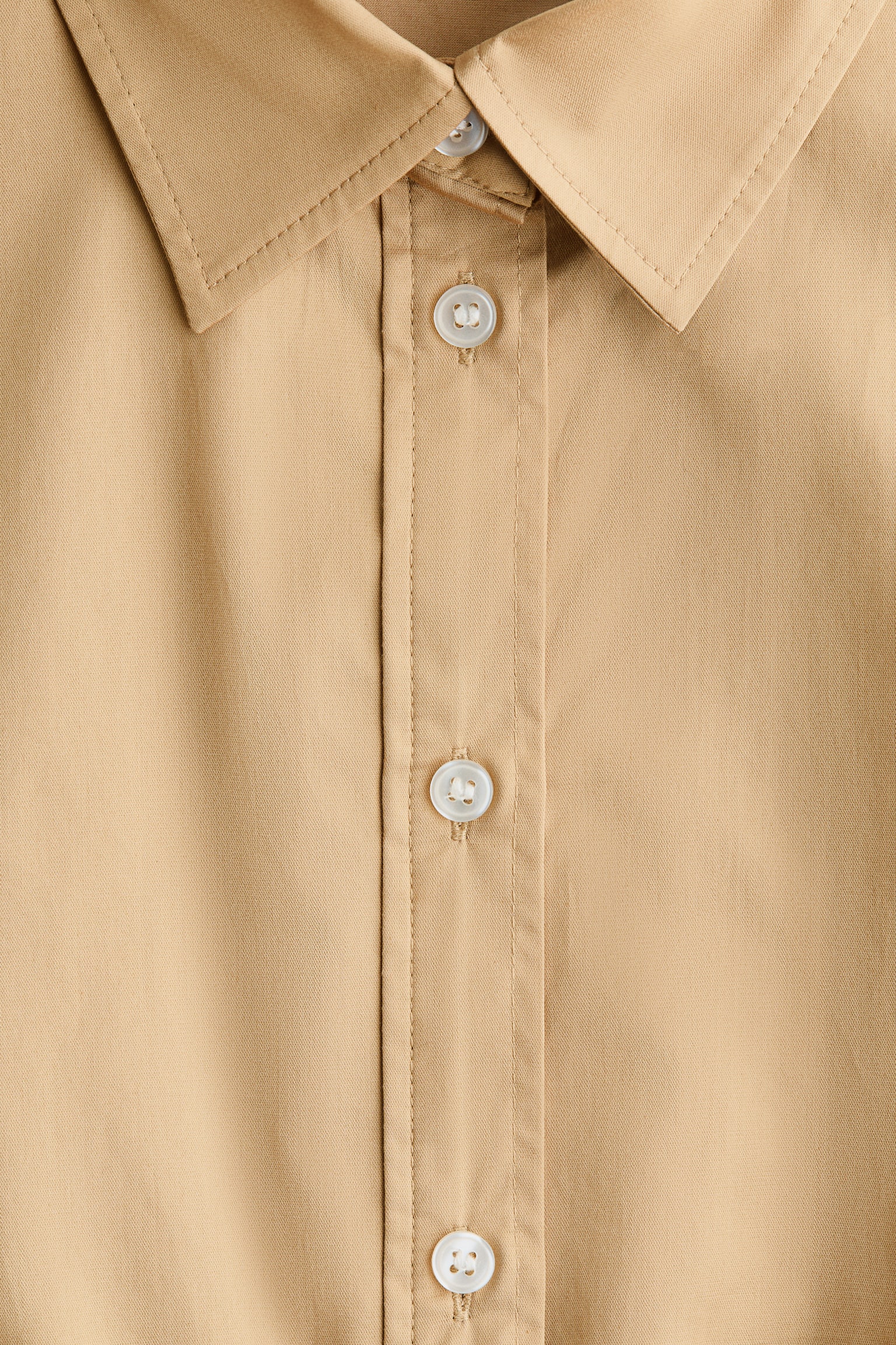 Vestido camisa de manga corta - Beige/Azul - 6