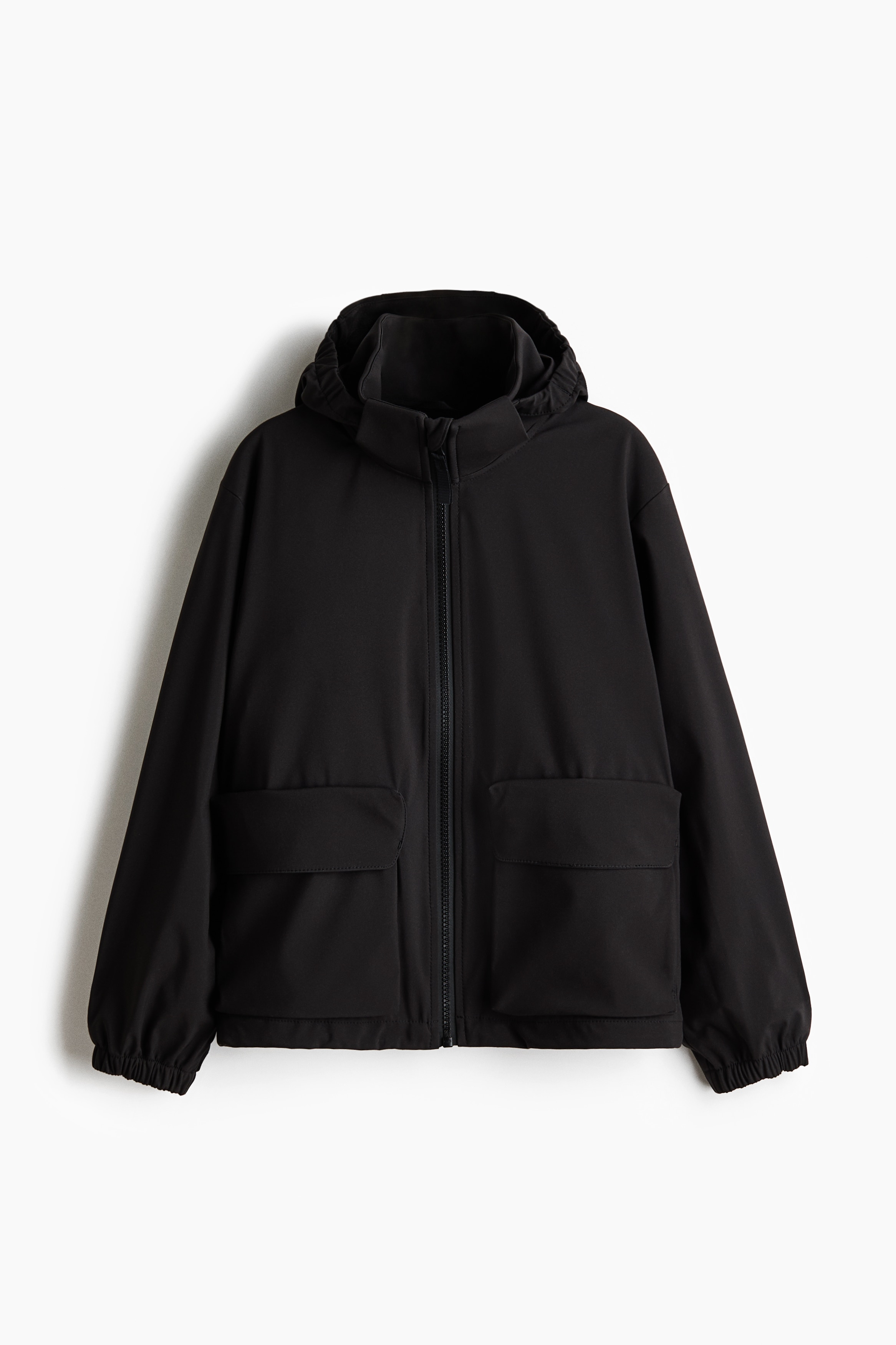 Hooded softshell jacket - Black/Dark grey