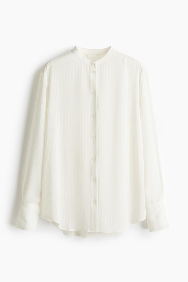 Sheer blouse - White - 1