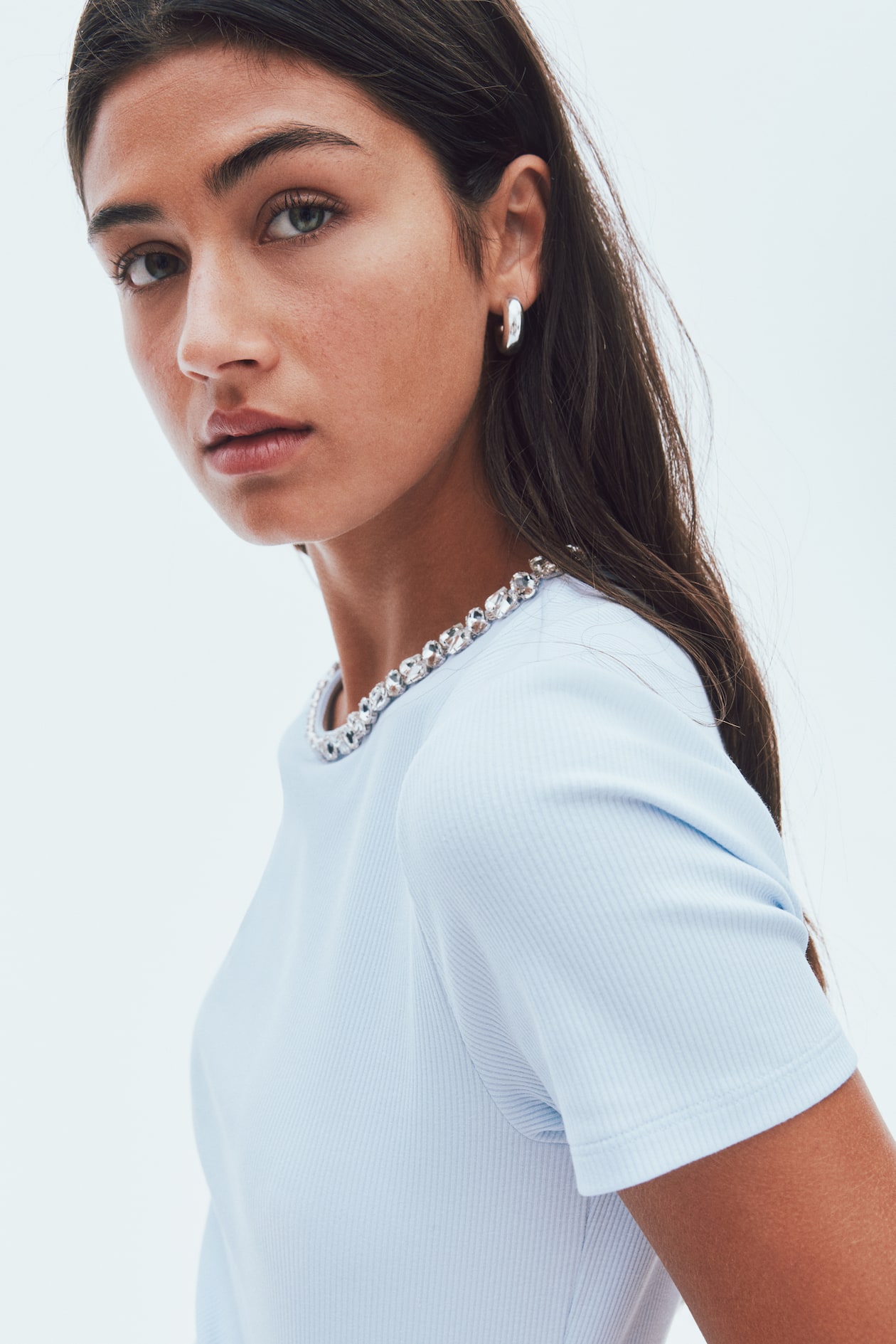 Rhinestone-Embellished T-Shirt - image 2