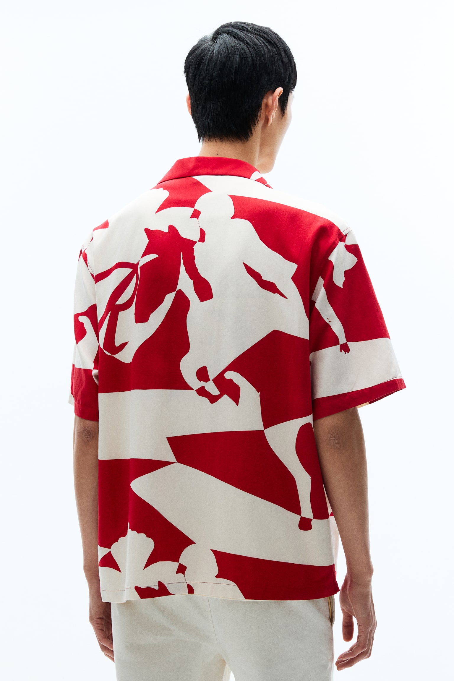 Loose Fit Printed resort shirt - Red/Patterned/Light beige/Always Powerful/Black/Unity - 5