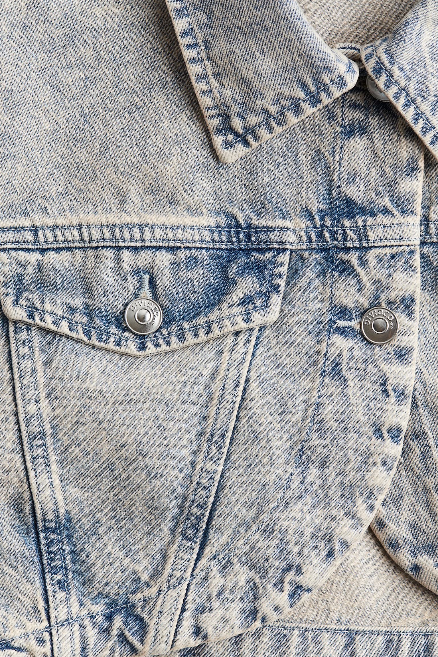 Veste courte en denim - Bleu denim pâle - 5