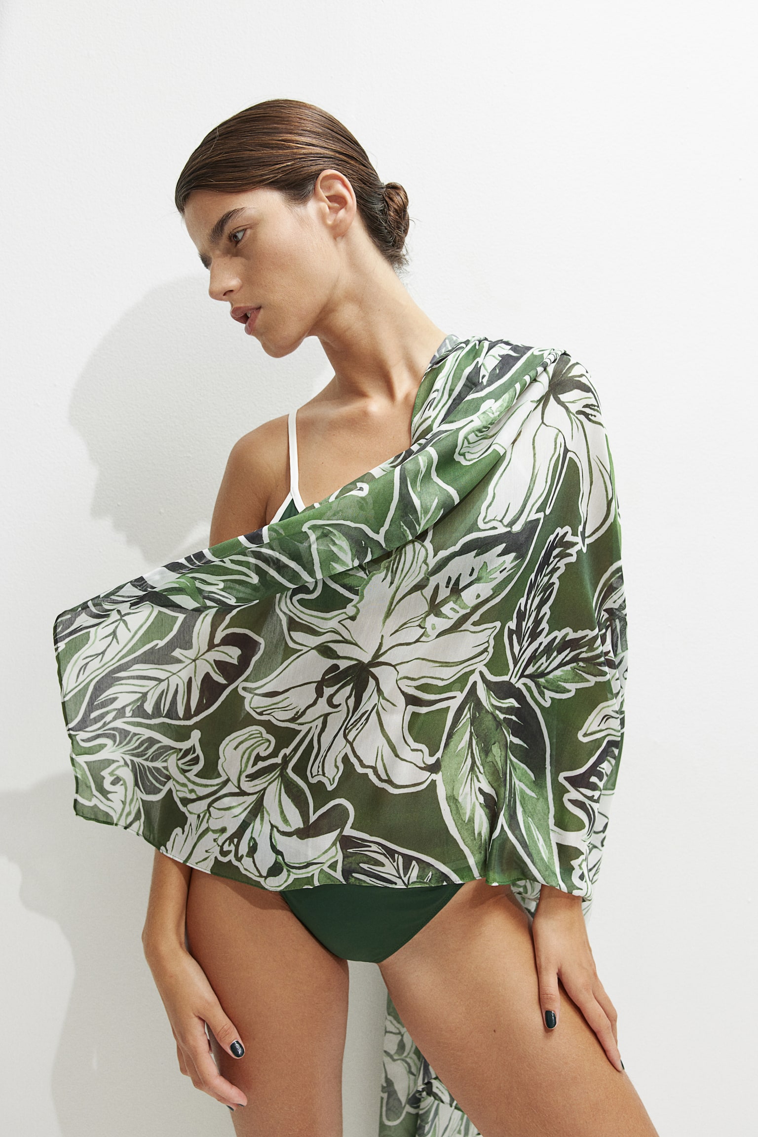 Pattern Sarong - Green/Floral - 5