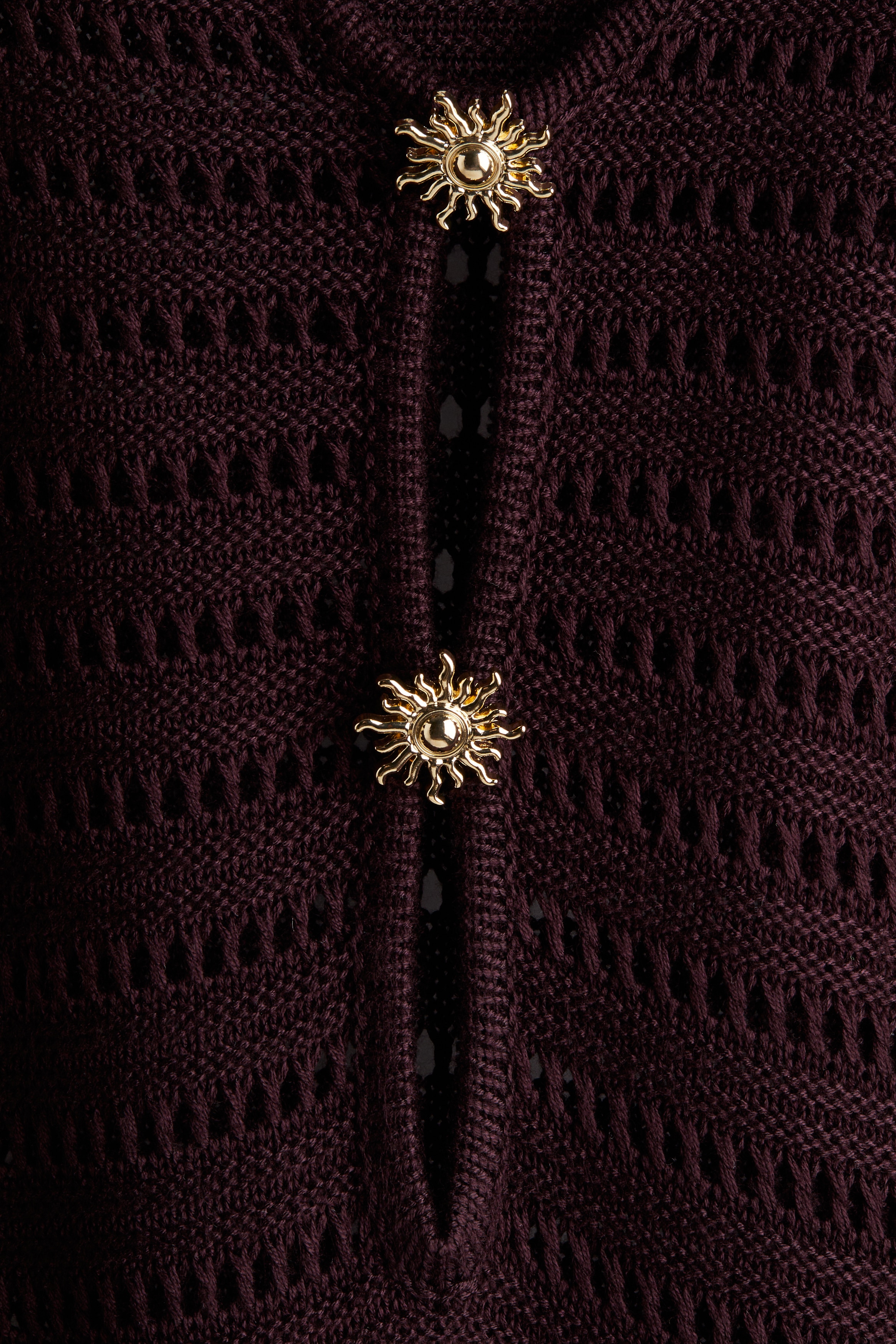 brown crochet dress h&m Brown Hand Crochet Dress