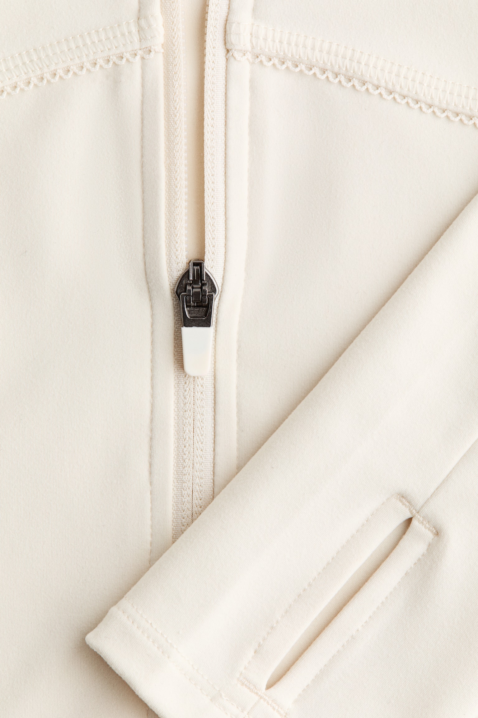 Женская куртка H&M Activewear Jacket with SoftMove™, цвет: Слоновая кость — фото 6