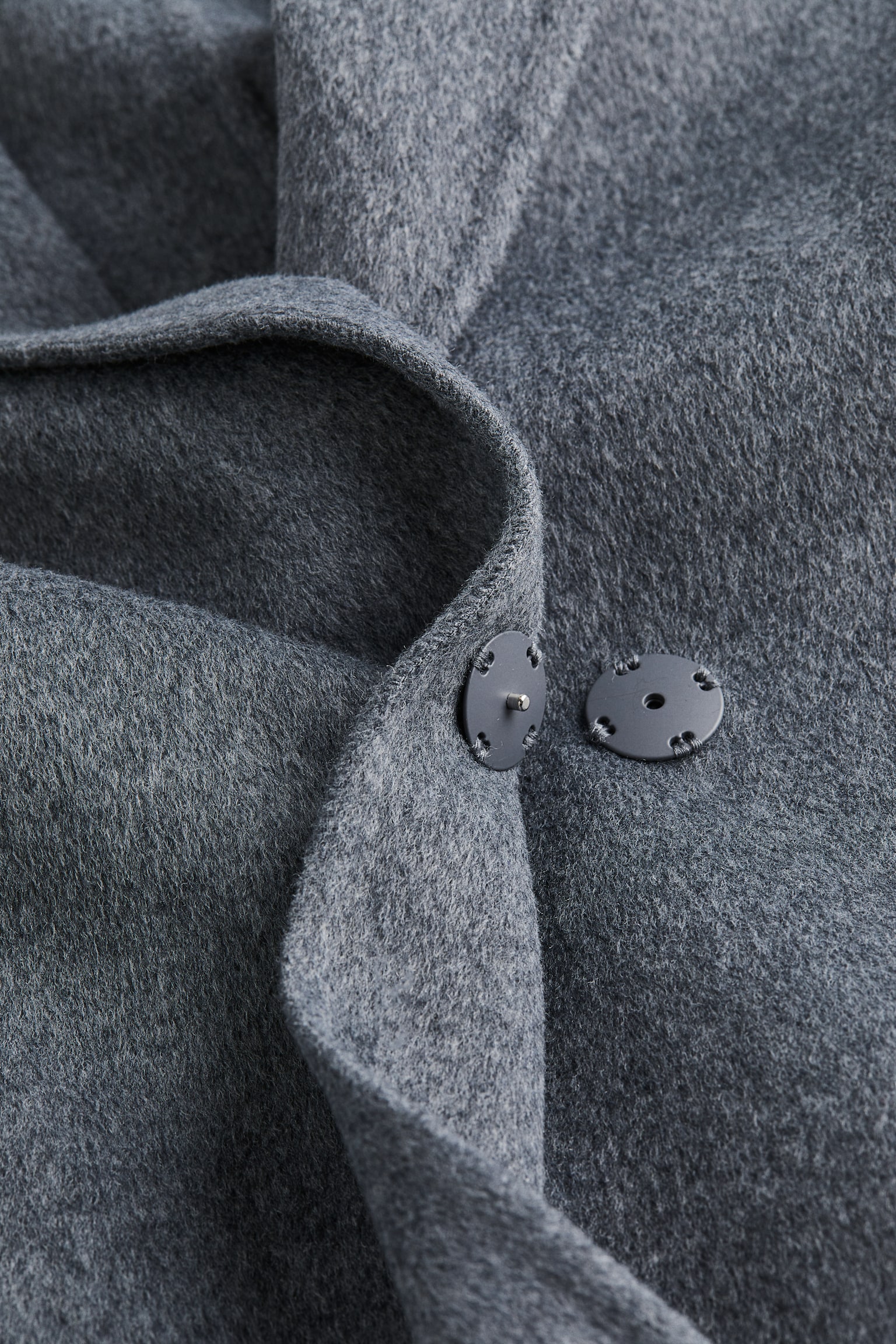 Wool-blend coat - Dark grey - 3