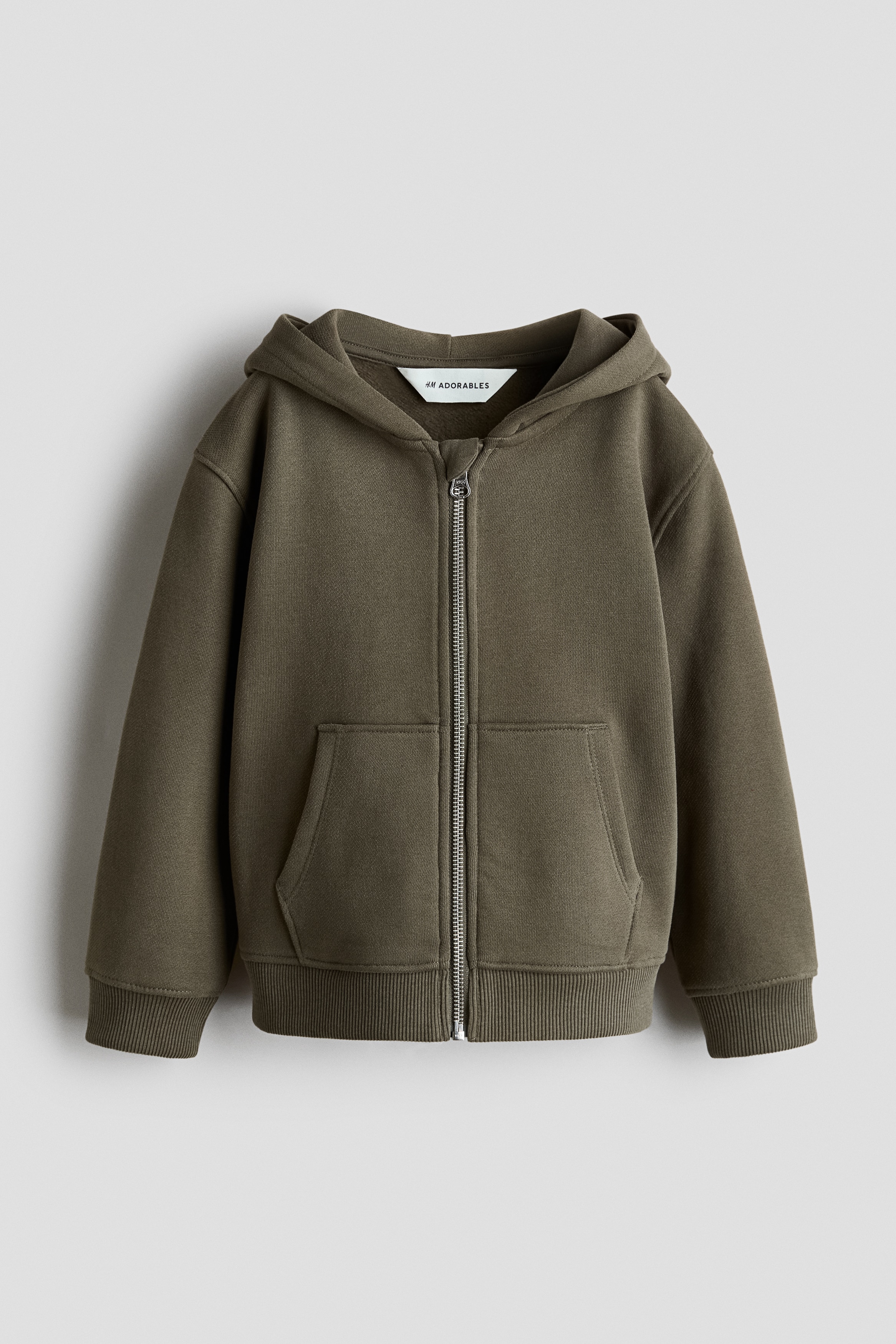 Hoodiejacke aus Baumwolle - Khakigrün/Braun/Khakigrün/Marineblau