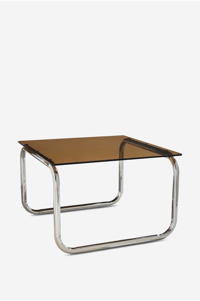 Lulu Soffbord I Glas Och Krom - Brunt Glas/krom/Krom - 1