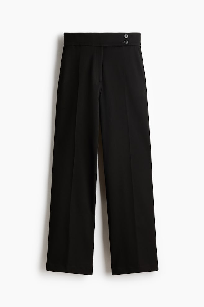 Bootcut Twill Pants - Black/Dark brown - 1