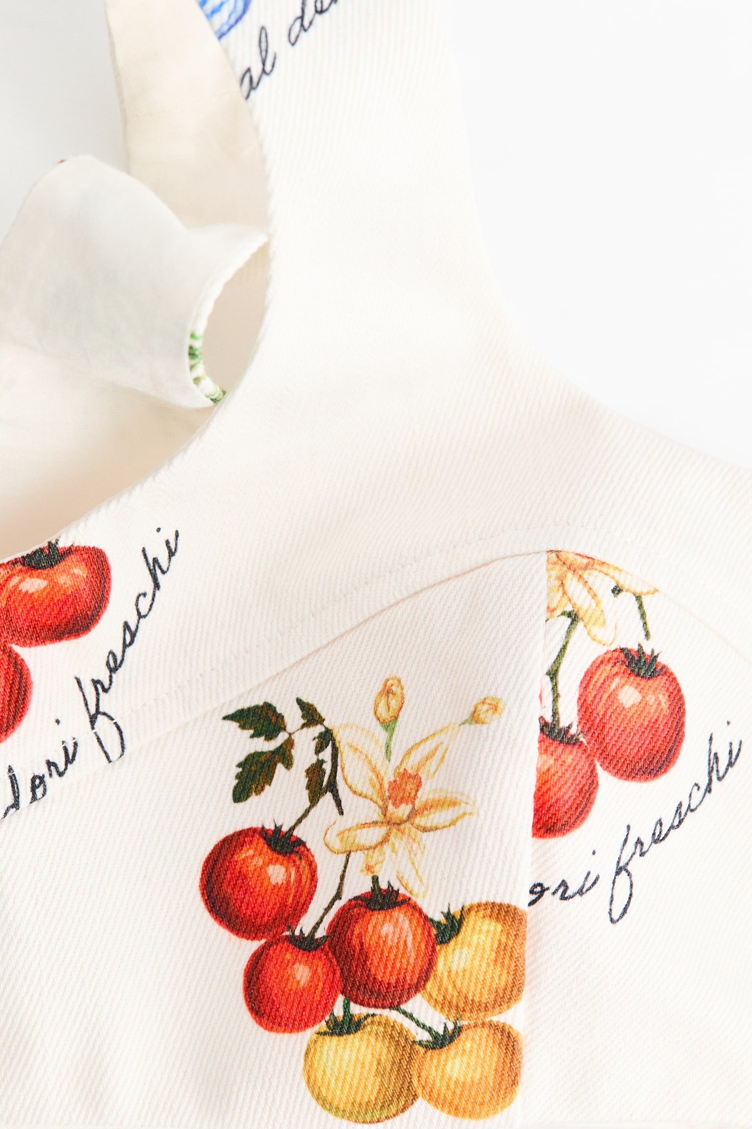 Cotton crop top - Cream/Patterned - 3