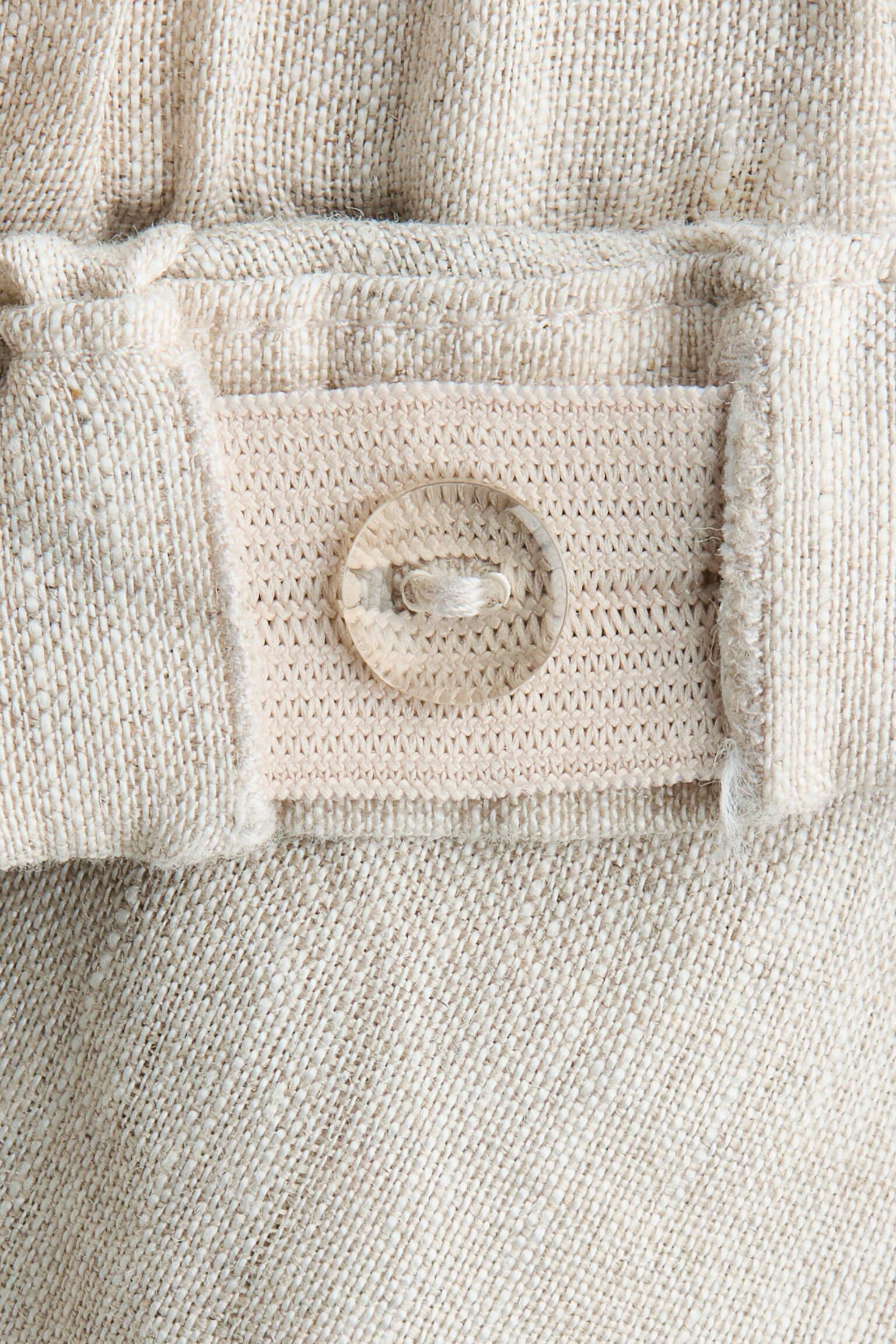 2-piece linen set - Light beige/Brown - 3