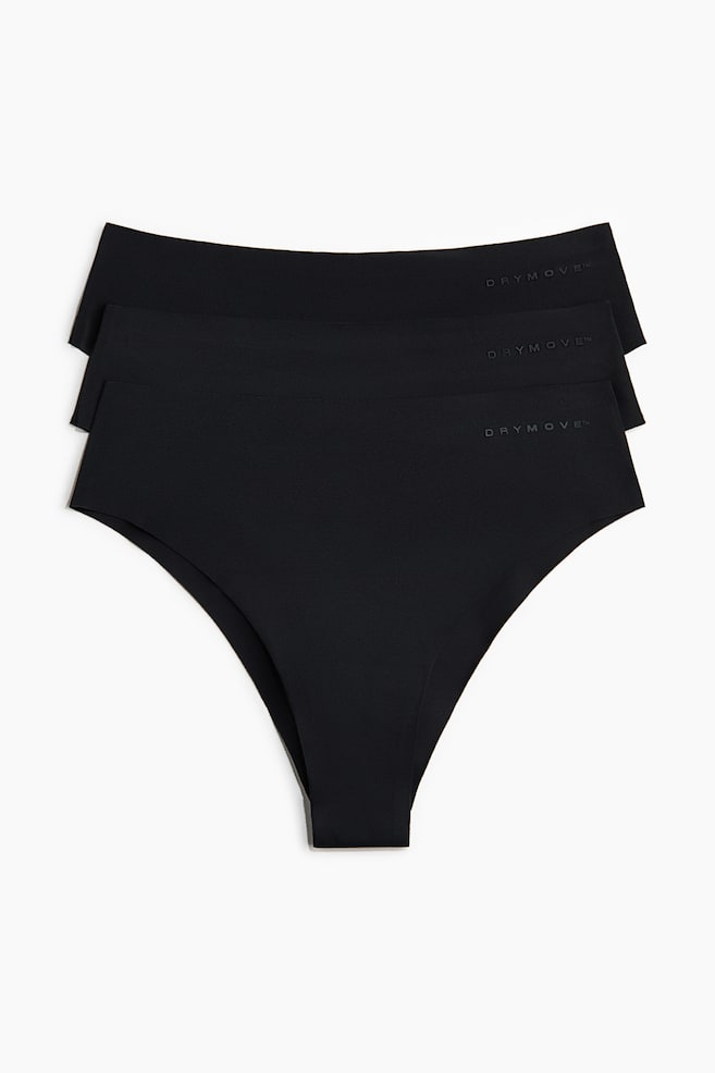 3-Pack Sports Brazilian Briefs with DryMove™ - Black - 1