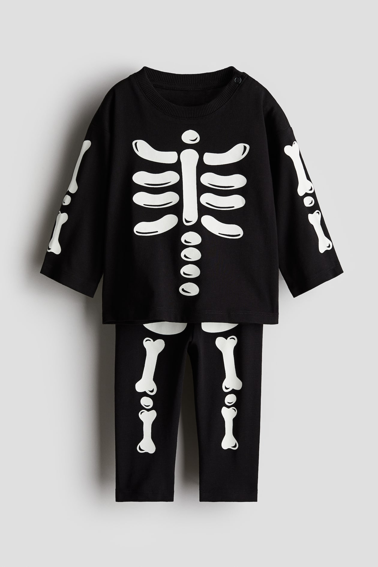 2-piece Printed Set - Black/skeleton - Kids | H&M US