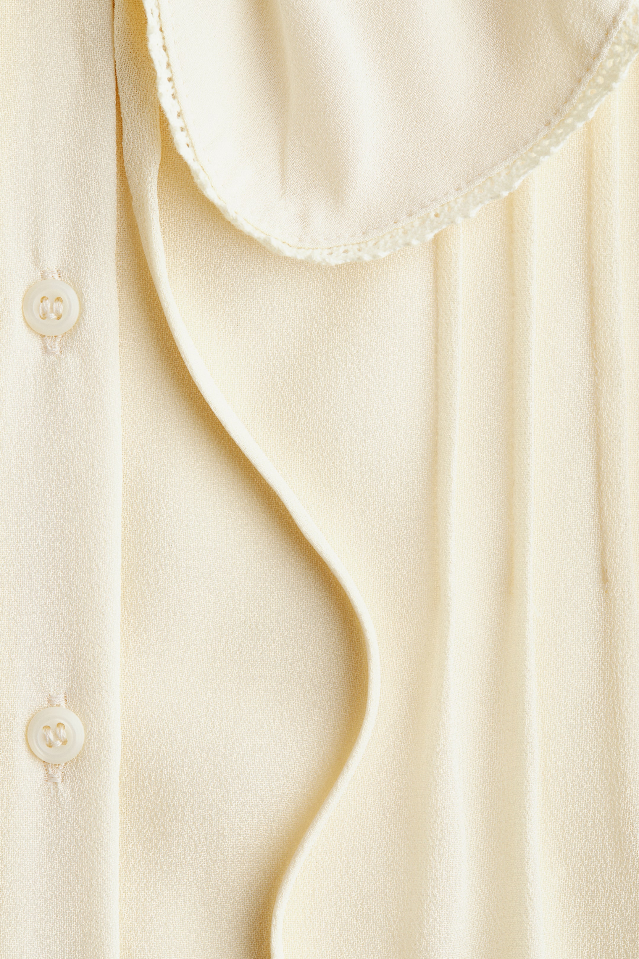 View larger image: Collared viscose blouse - Cream - Ladies | H&M IE 6