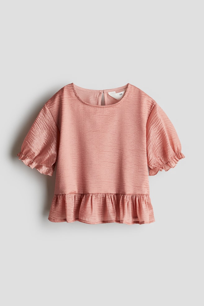 Blusa con peplum - Rosa empolvado - 1