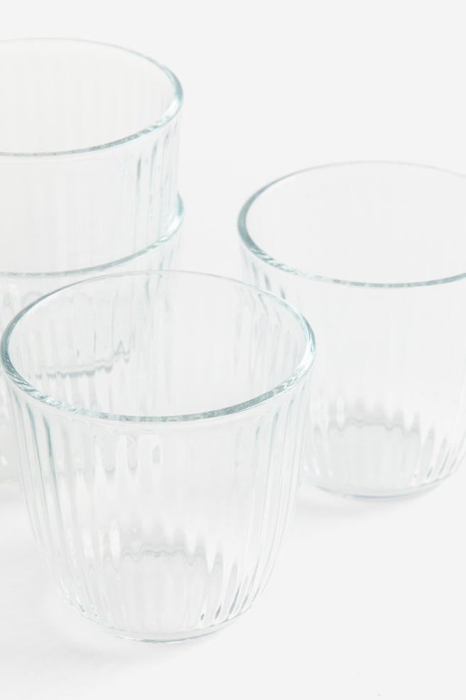 Bicchieri in vetro 4 pezzi - Trasparente  - 3