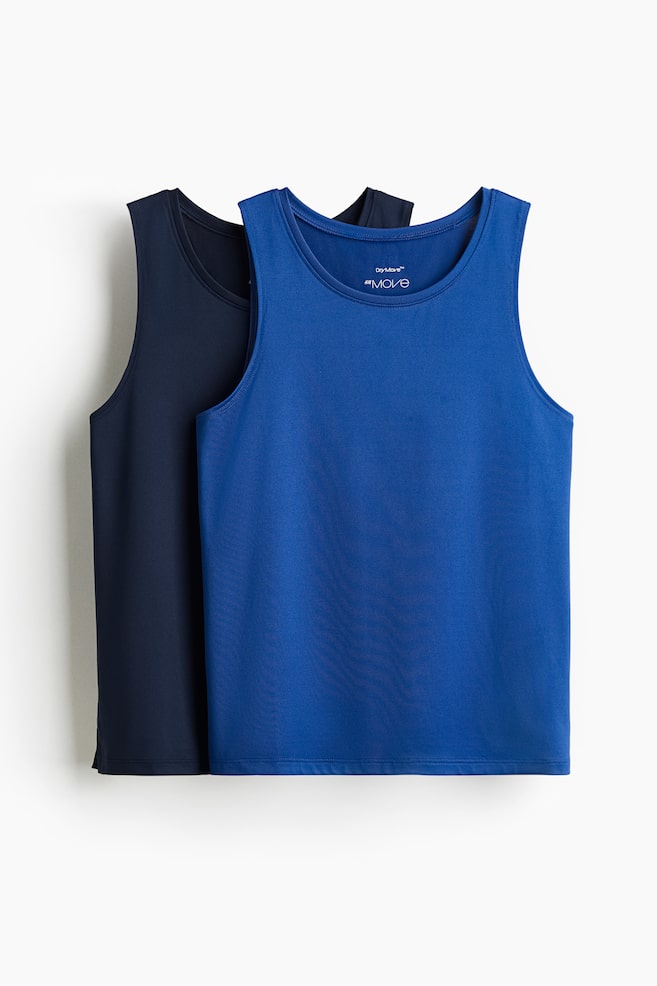 2-Pack Sports Tank Tops with DryMove™ - Blue/navy blue - 1