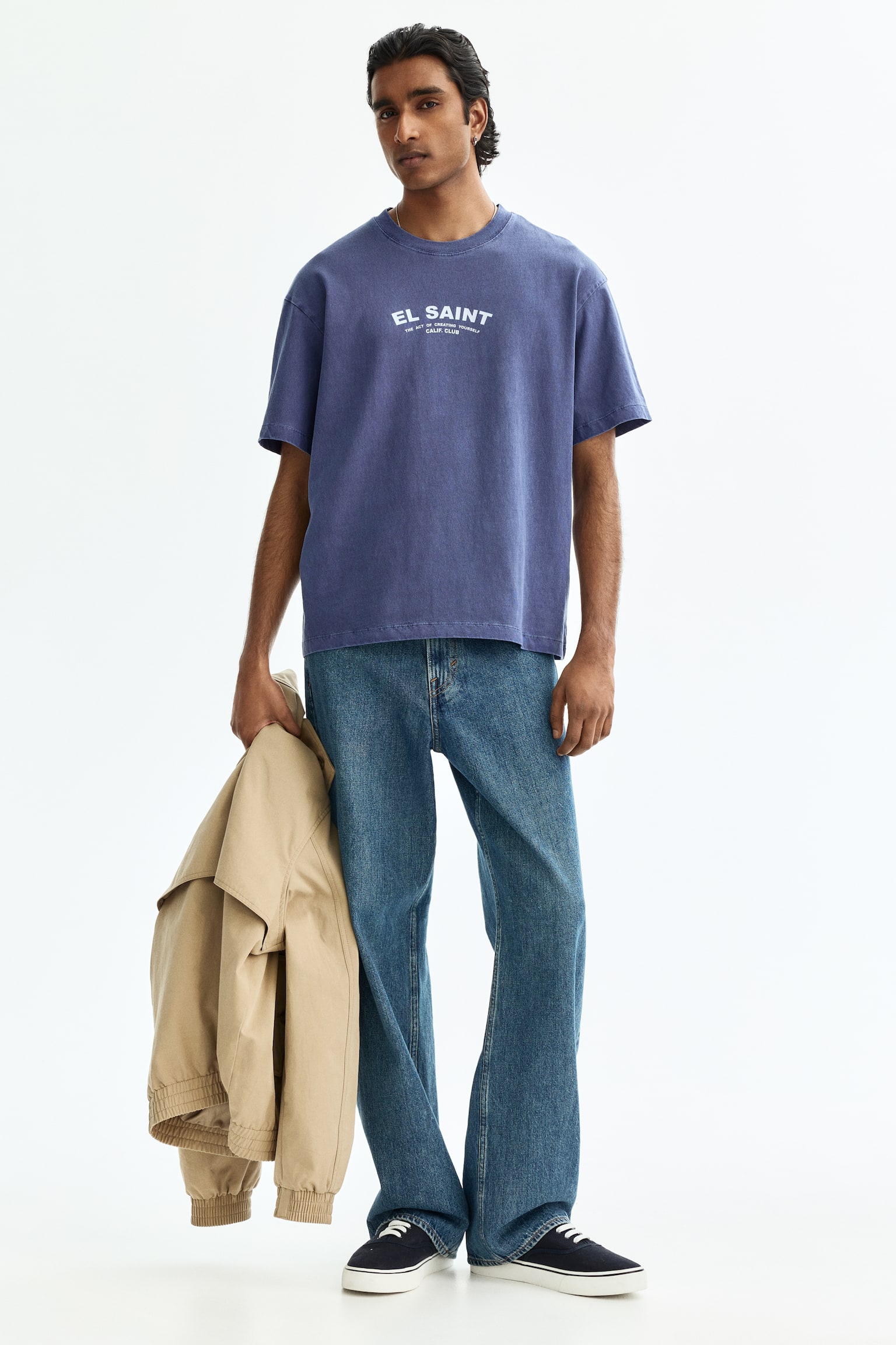 Relaxed Fit Printed T-shirt - Blue/El Saint/Grey/Route 66/Burgundy/Urban Studio - 6