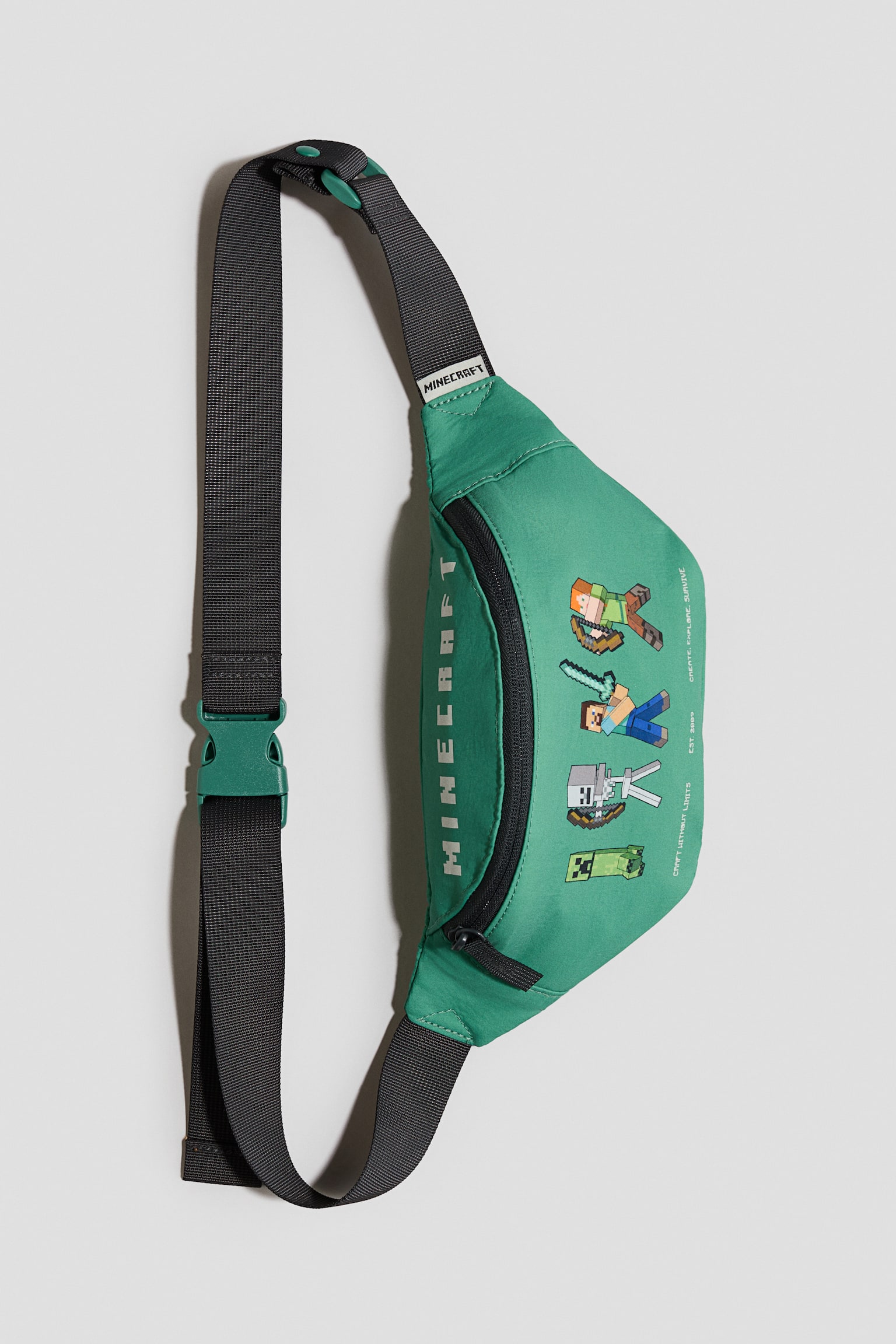 Print-motif crossbody bag - Green/Minecraft/Light khaki green/Pokémon