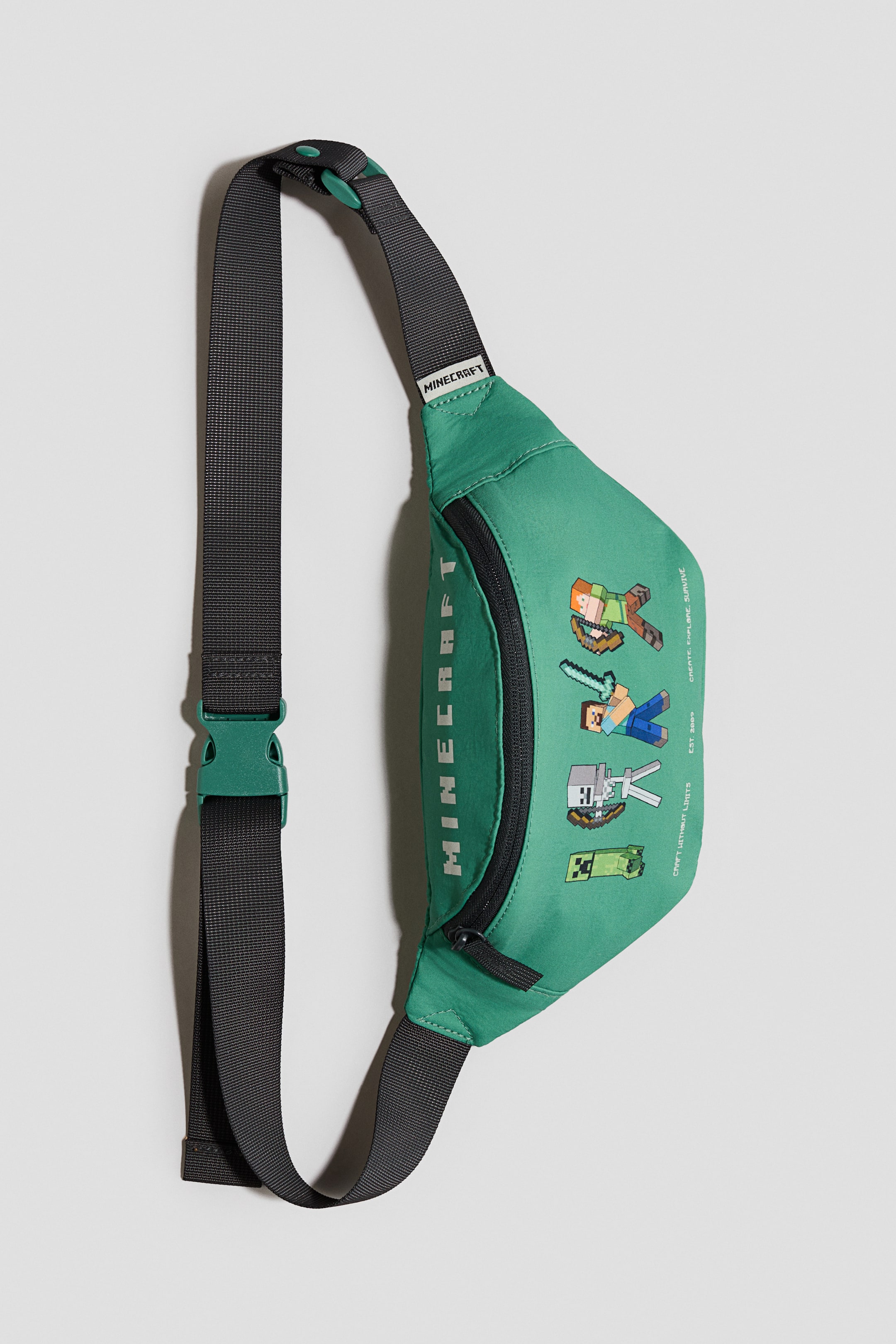 Se større billede: Crossbody-taske med trykt motiv - Grøn/Minecraft - BØRN | H&M DK 1